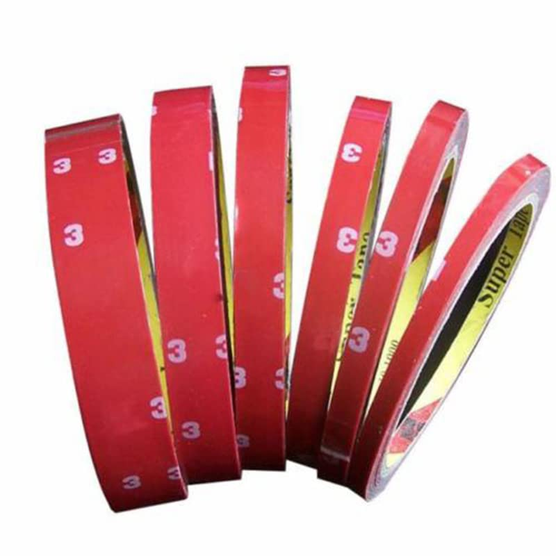 MOUNAY Strong Permanent Double Sided Super Foam Tape for Vehicle Car, Red 6MM X 3 image number 1