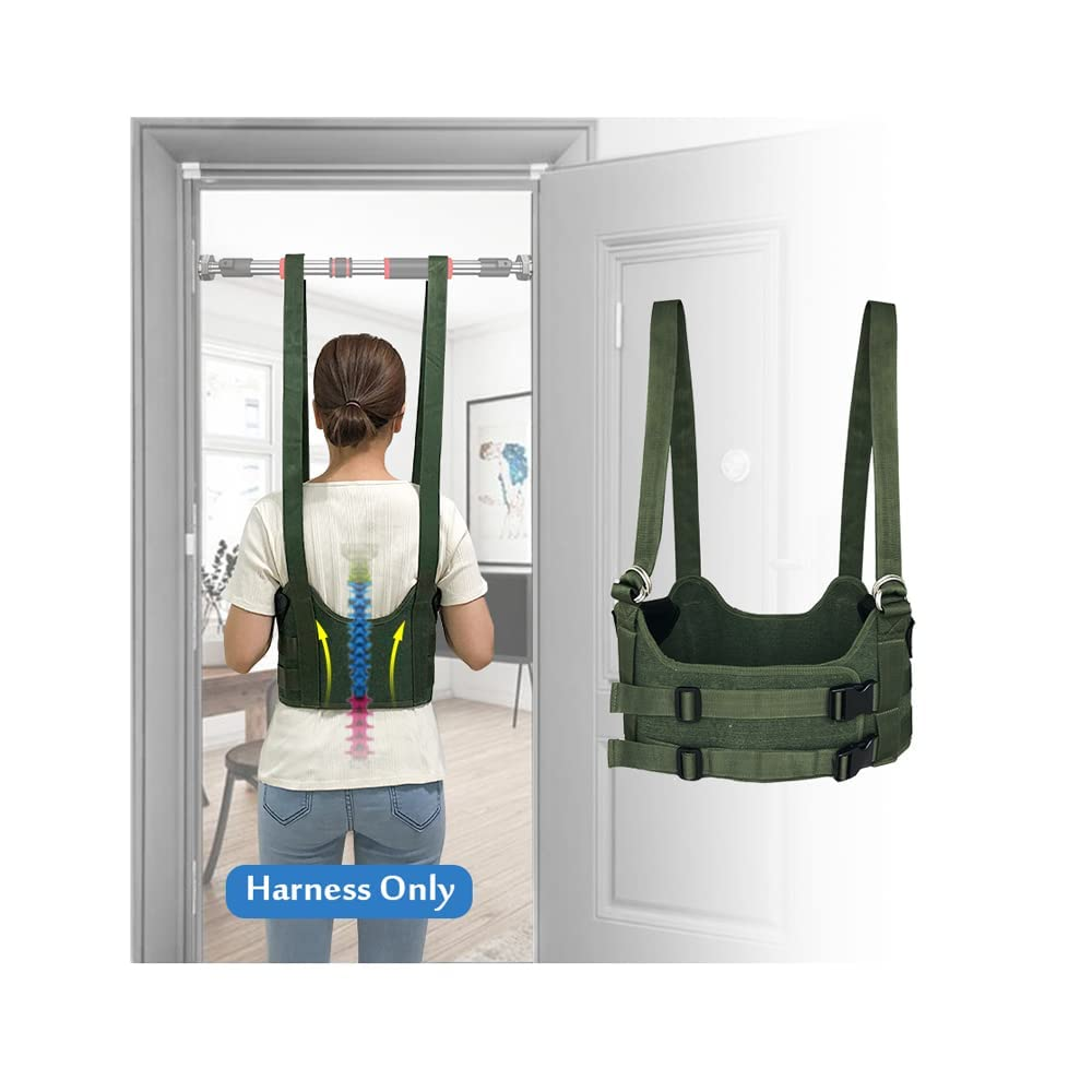 Spinal Decompression Harness Hang Upside down Back Stretcher for Lower Back Pain Relief Lumbar Traction Device Spine Decompression Belt Bulging Herniated Disc Relief Back Stretching Device - Large