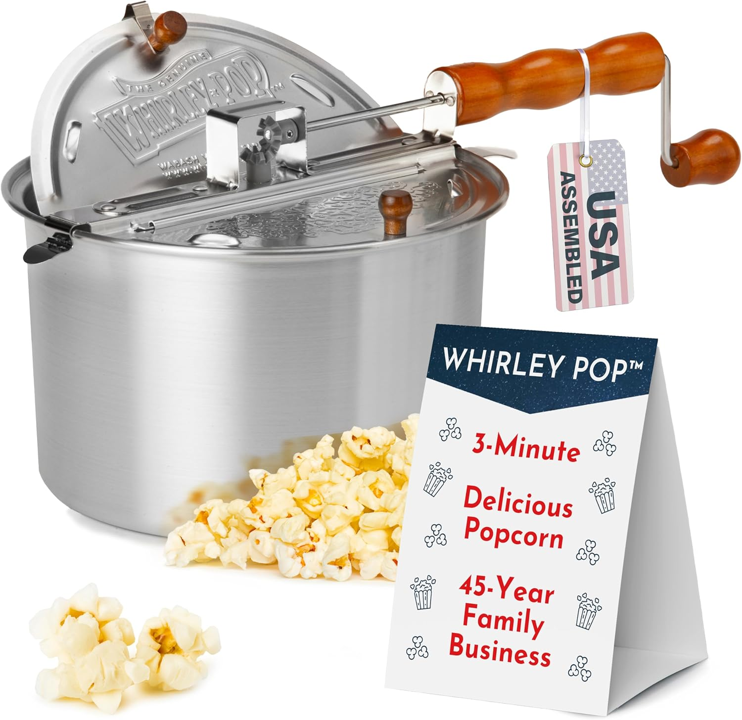 Original Whirley-Pop Popcorn Popper - Nylon Gear - Red