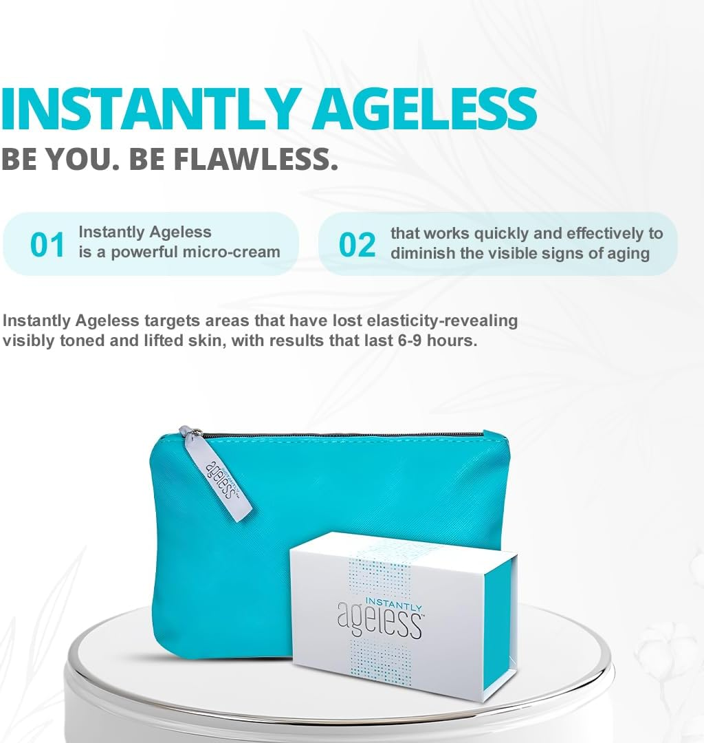 Jeunesse Instantly Ageless 25 Vials W/Free Makeup Bag | Instantly Ageless 25 Vial Box Set with FREE FULL SIZE Quest Makeup Bag image number 2