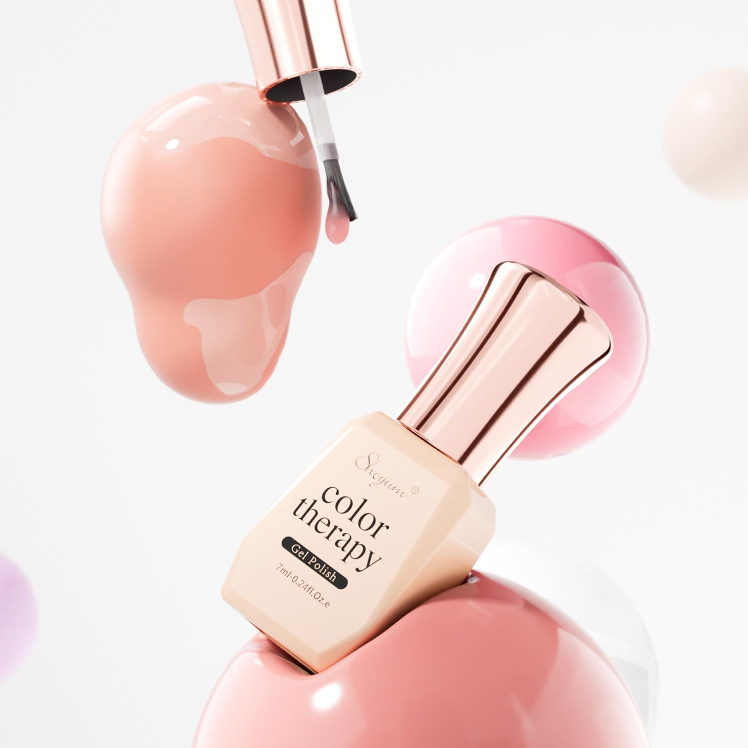 SHOYUM Jelly Pink Gel Nail Polish Set of 10 Colors Nude Gel Polish Kit UV LED Soak off Nail Polish Gel Home DIY Manicure Nail Art Salon Varnish image number 6