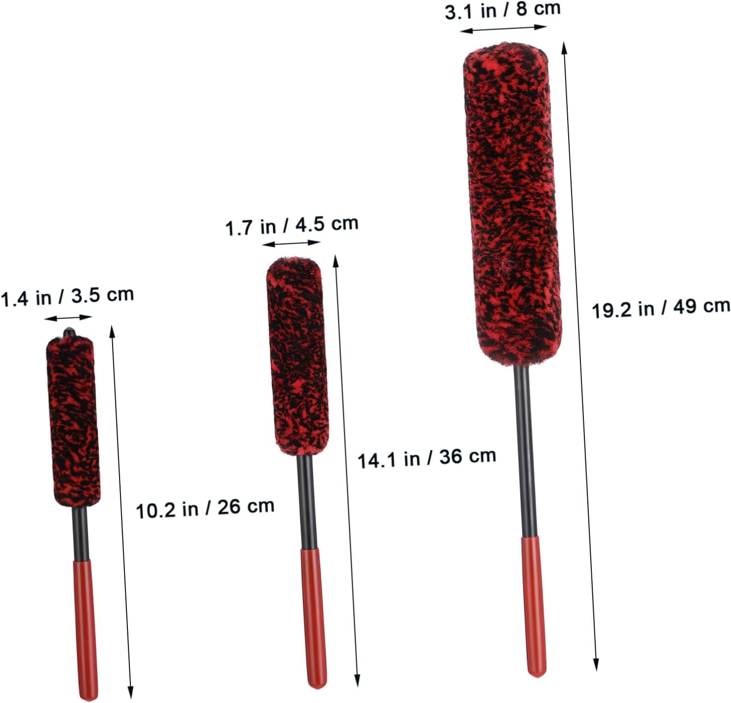 OSOLADY 3Pcs Car Wash Brushes Bendable Tire Detailing Brushes for Automotive Cleaning Soft Bristles Wheel Scrub for Tire and Rim Care image number 1