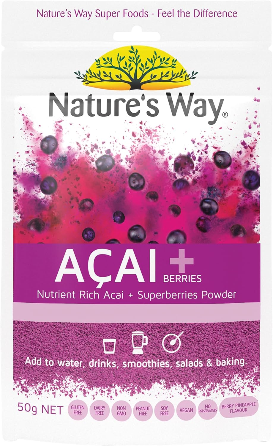 Nature'S Way Super Foods Acai and Berries Powder 50 G