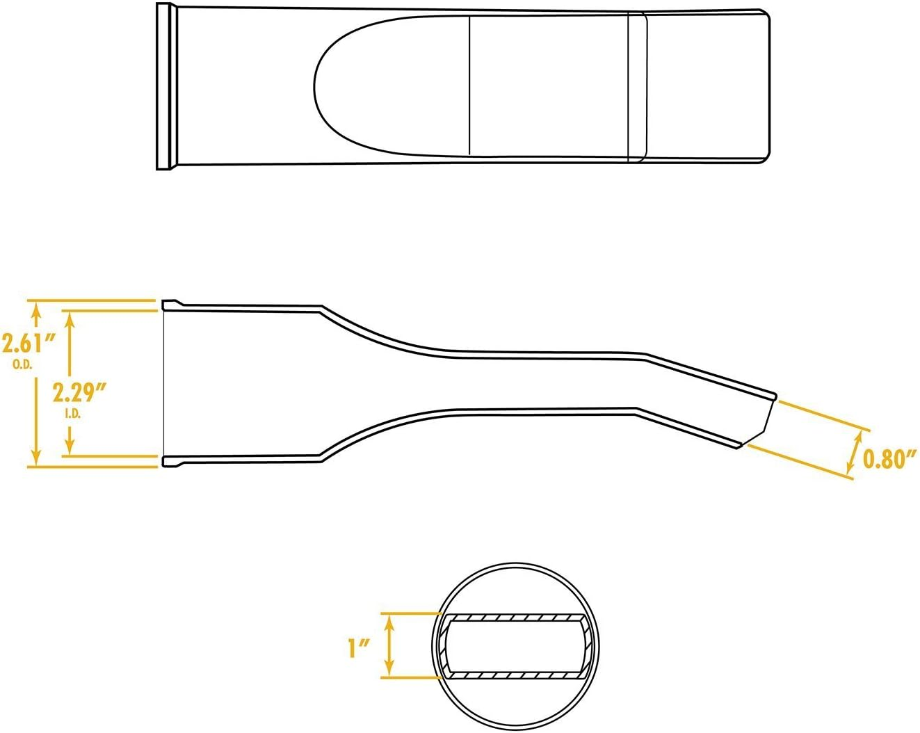 WORKSHOP Wet/Dry Vacs Vacuum Accessories WS25003A 2-1/2-Inch Car Nozzle Shop Vacuum Attachment for Wet/Dry Shop Vacuum, Black