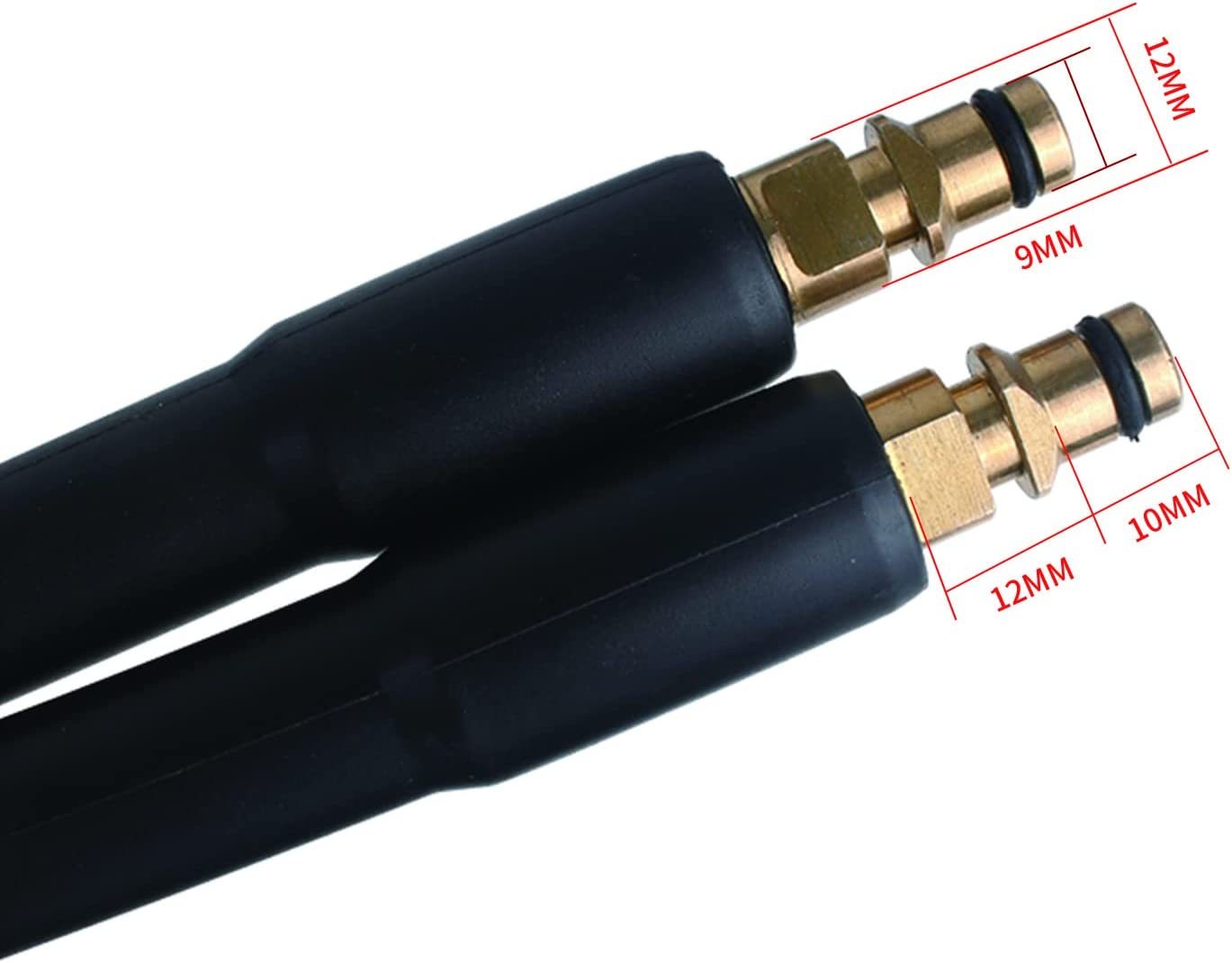 Qooltek 10M High Pressure Washer Replacement Hose Cleaning Kit High Pressure Washers Water Cleaning Hose for Karcher K Series K2, K3, K4, K5, K7, Click Type Plug Quick Connector System image number 2