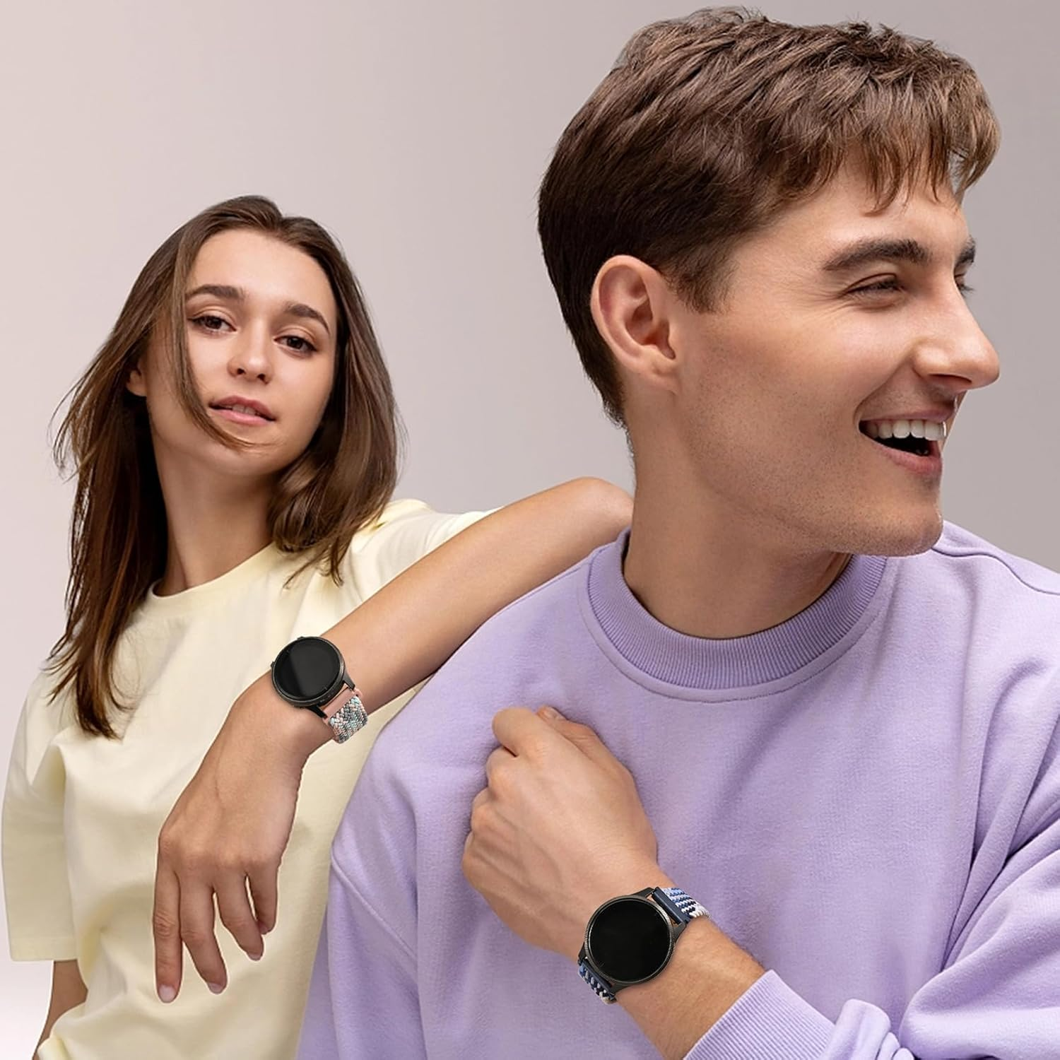 22Mm Magnetic Braided Watch Band Compatible with Garmin Venu 3/Venu 2/Venu 4 45Mm/Vivoactive 4/Forerunner 570 47Mm/265/255/255 Music,Quick Release Elastic Nylon Soft Sport Stretchy Strap image number 4