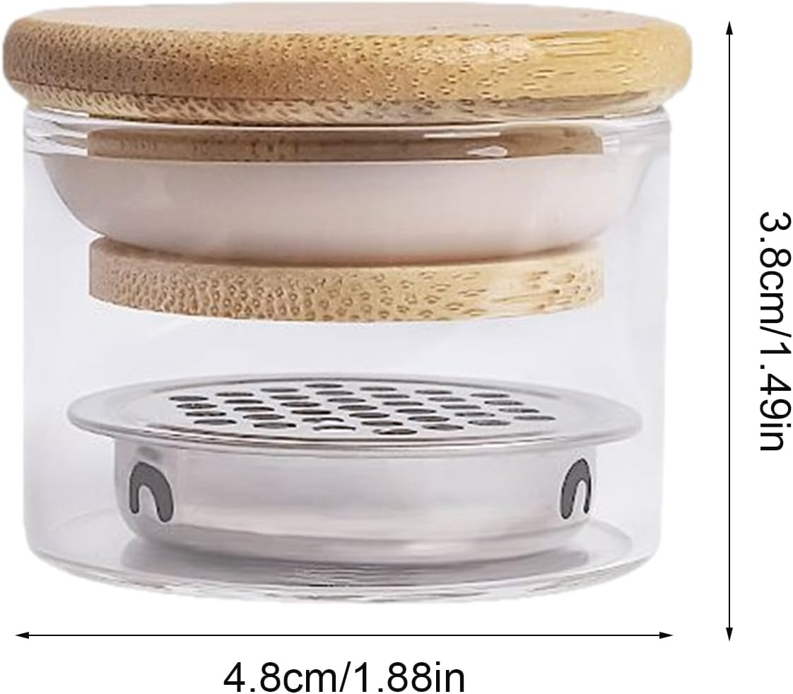 Storage Cup and Filter - Nail Arts Brush Cleaner Cup, Portable Nail Brush Cleaning Tool for Nail Salon, Nail Glass Cup with Lid, Storage Cup and Filter image number 4