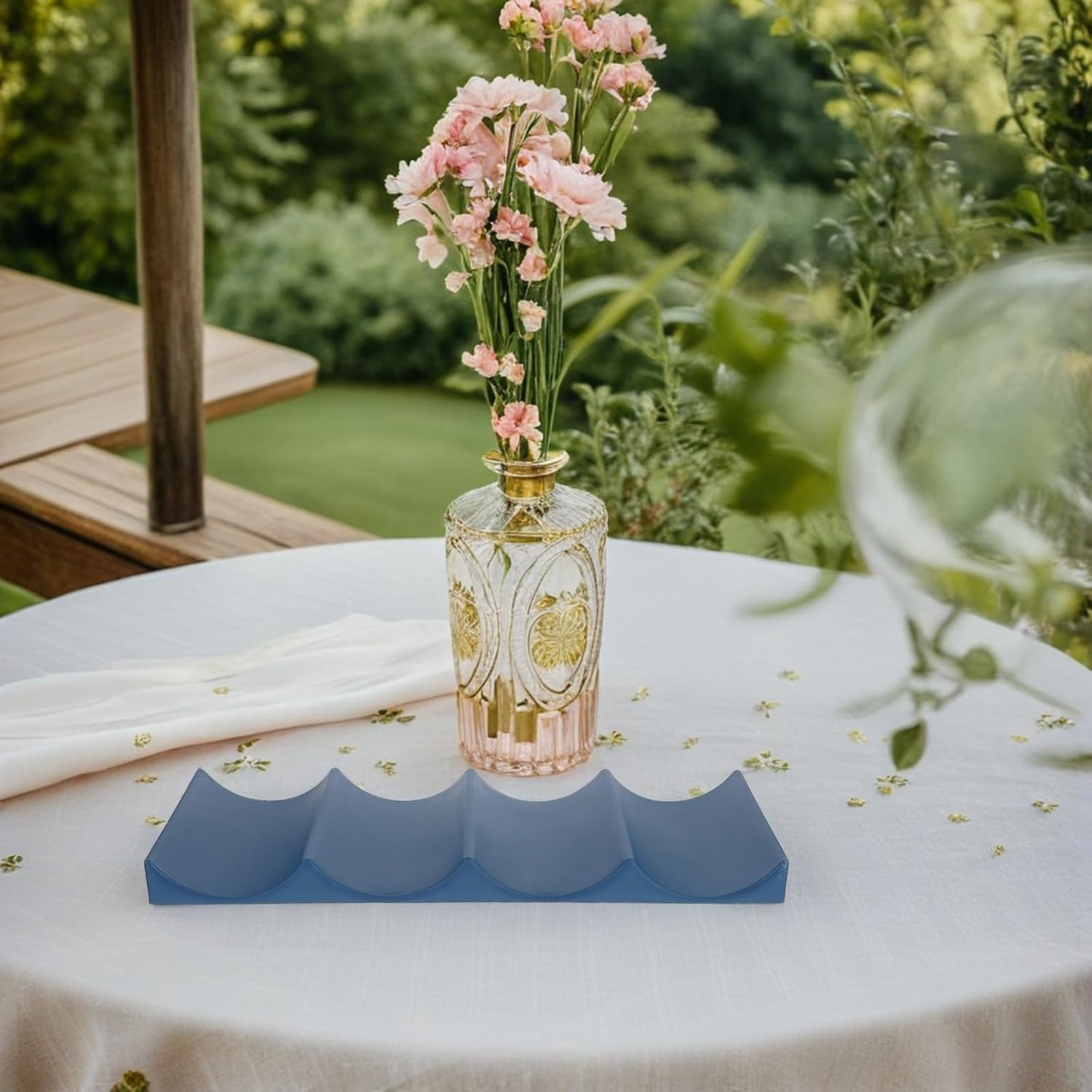 Luxshiny 2 Pcs European-Style Wine Bottle Holders Wave Design Desktop Bottle Stands Kitchen Storage Racks for Home Organization Random Color Random Color image number 2