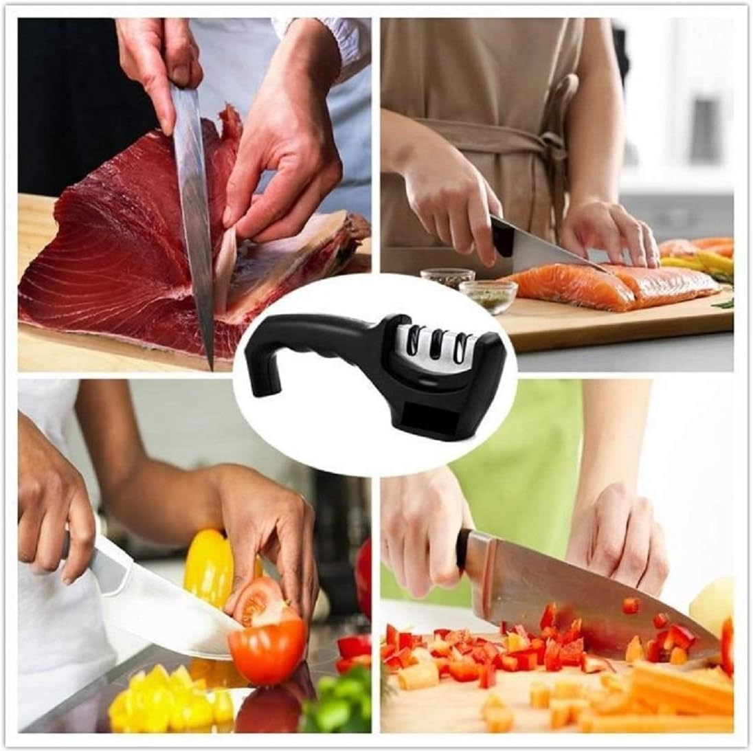 Arsline Knife Sharpener - Professional, Easy-To-Use Sharpening Tool for Kitchen, Chef, and Hunting Knives - Compact, Durable, and Ergonomic Design image number 2