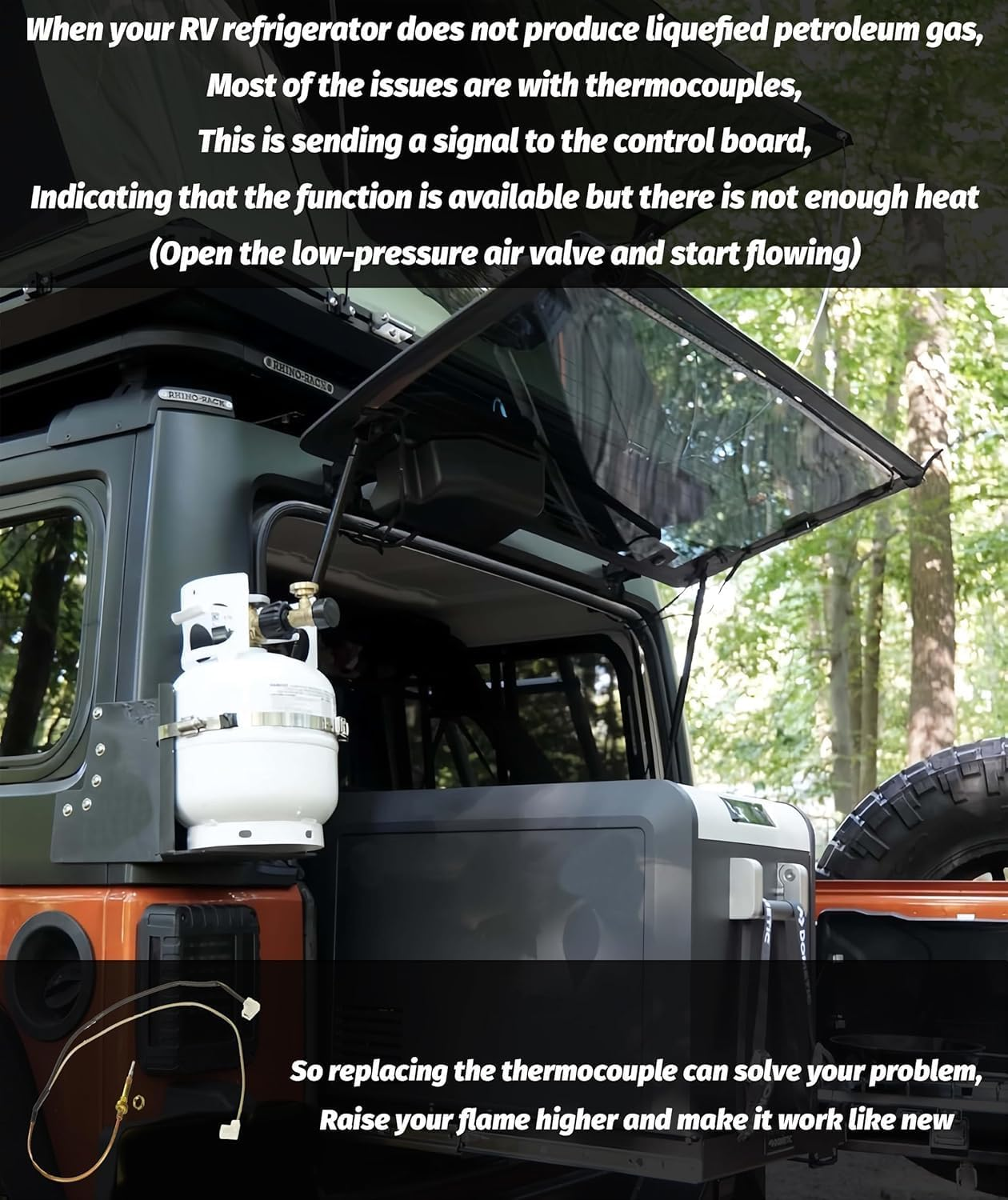 2932052018 Thermocouple Fits Dometic RV Refrigerator Household RV Refrigerator Refrigeration image number 1