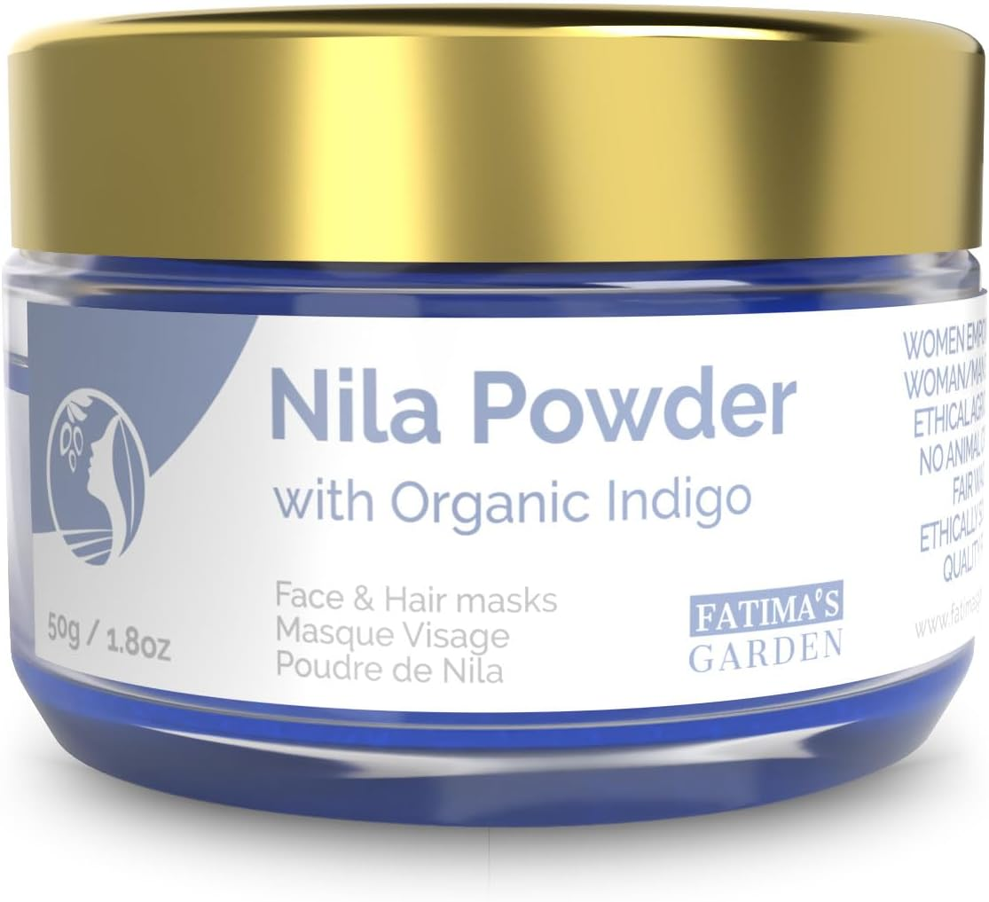 Fatima'S Garden Pure Nila Indigo Powder 50G - Natural Moroccan Face & Hair Care Powder for Exfoliating and Moisturizing image number 5