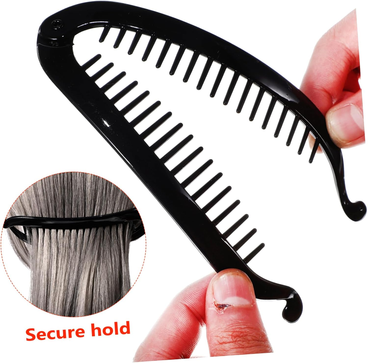 ASAKKURA 18 Pcs Banana Hair Clips Vintage Style Hair Accessories for Women Secure Hold Lightweight Clips for Ponytails Buns and Updos image number 5