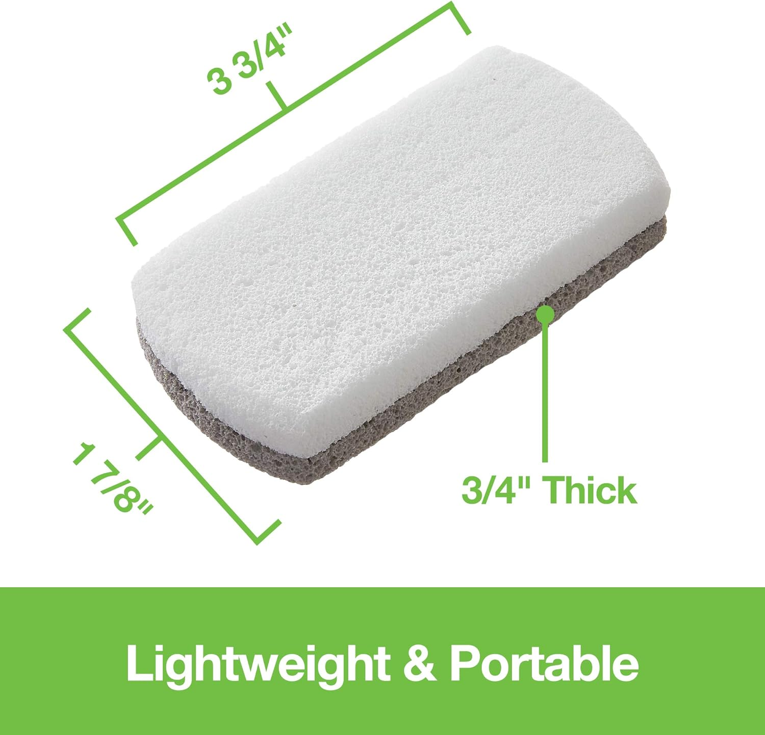 Zentoes Pumice Stones for Feet, Hands and Body - Hard Callus Remover, Exfoliator and Scrubber to Remove Dead Skin for Home Pedicure - 2 Count (Gray) image number 4