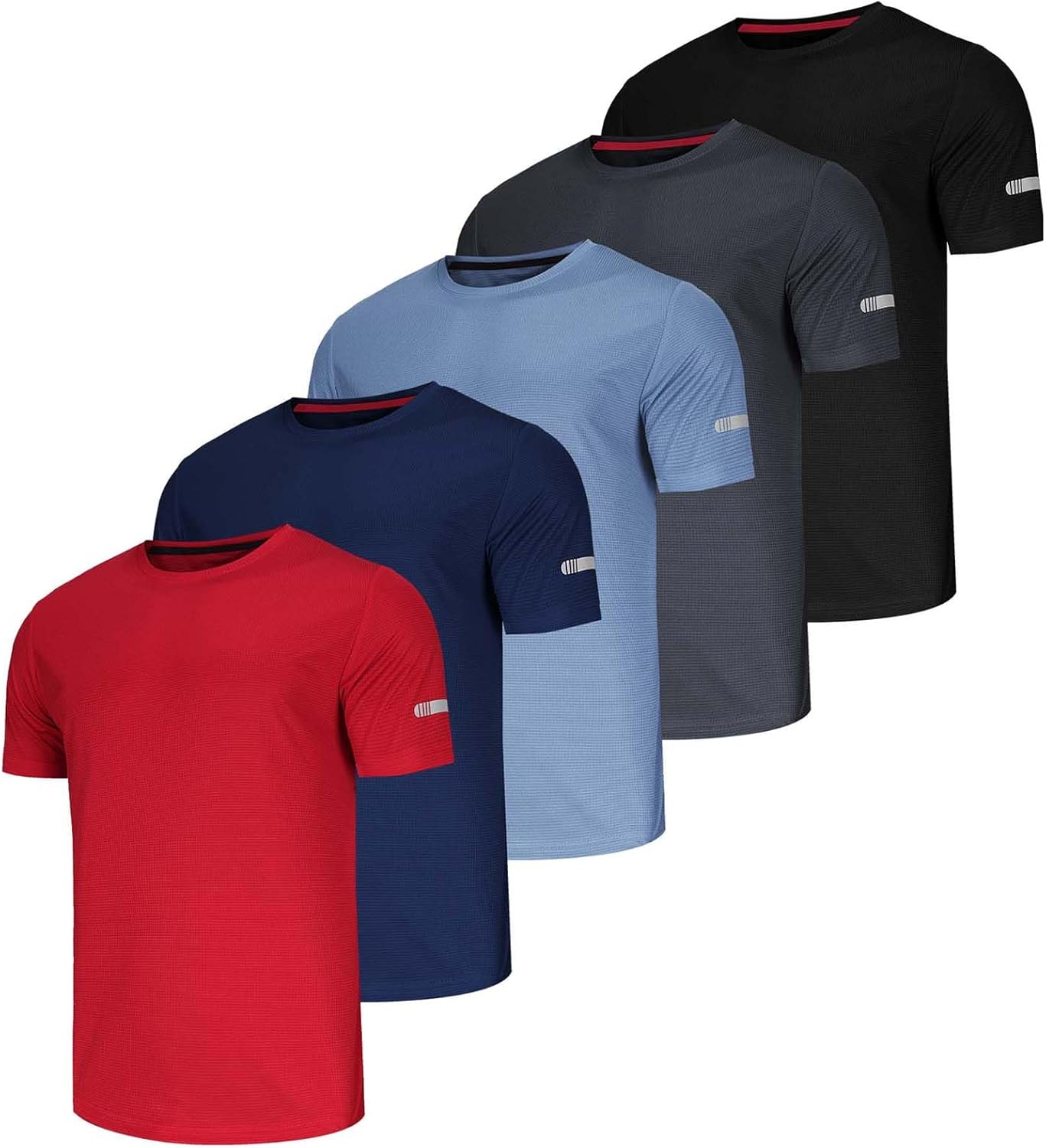 3/5 Pack Men'S T Shirts Gym T Shirts for Men Running Shirts Dry Fit Workout Shirts Training Shirts Exercise T Shirts