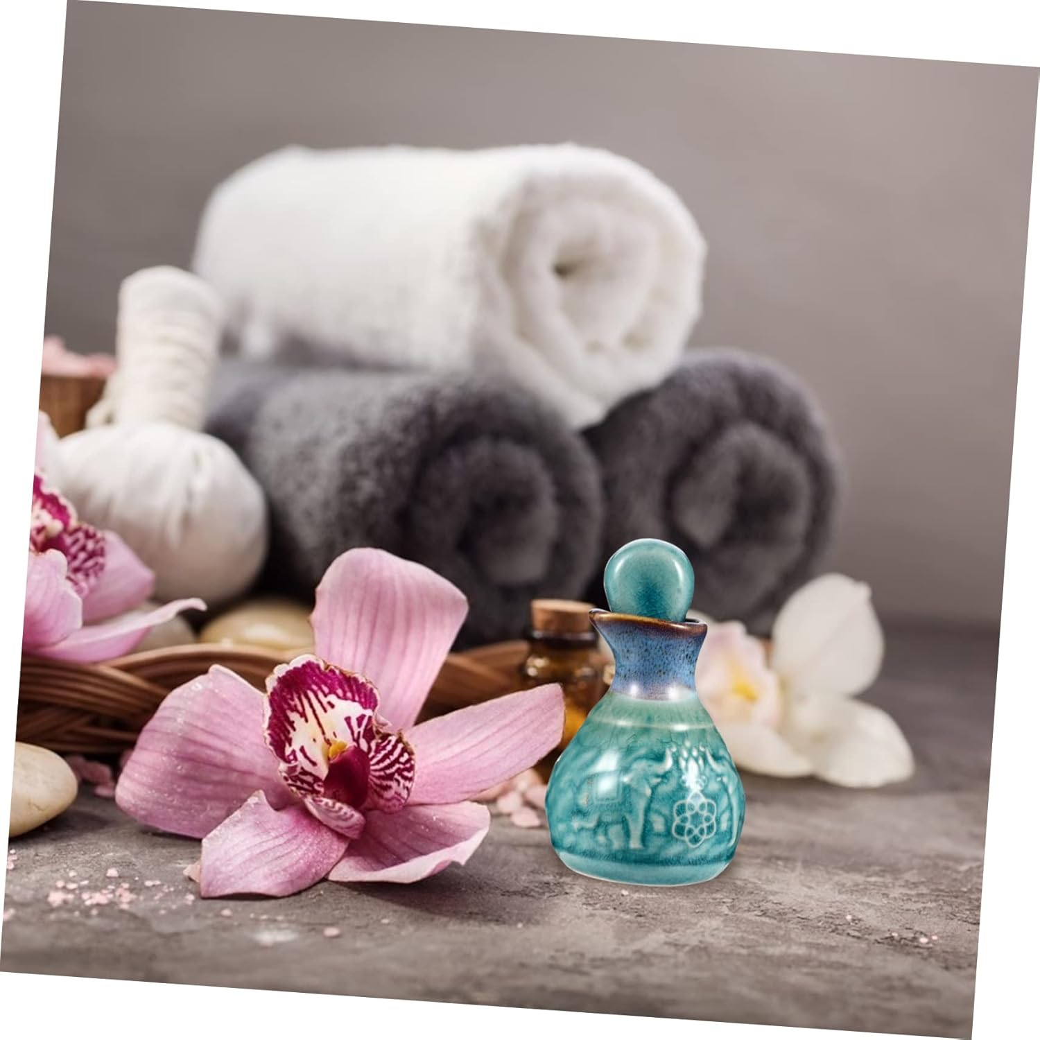 Aromatherapy Oils Essential Oil Bottle Stopper Decorative Ceramic Empty Perfume Bottle Storage image number 1