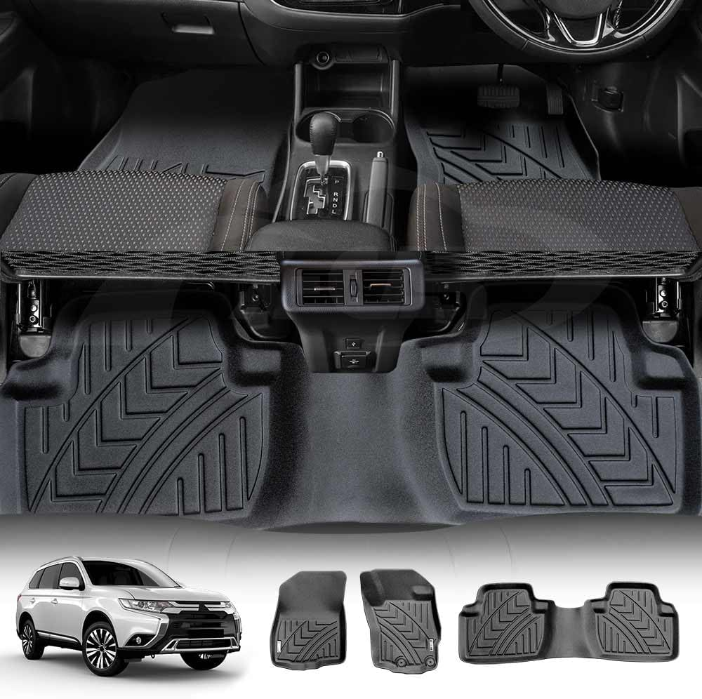 X-CAR Cargo Trunk Rubber Waterproof Mat Boot Liner Compatible with Mitsubishi Outlander 2012 2013 2014 2015 2016 2017 2018 2019 2020 ZJ ZK ZL image number 2
