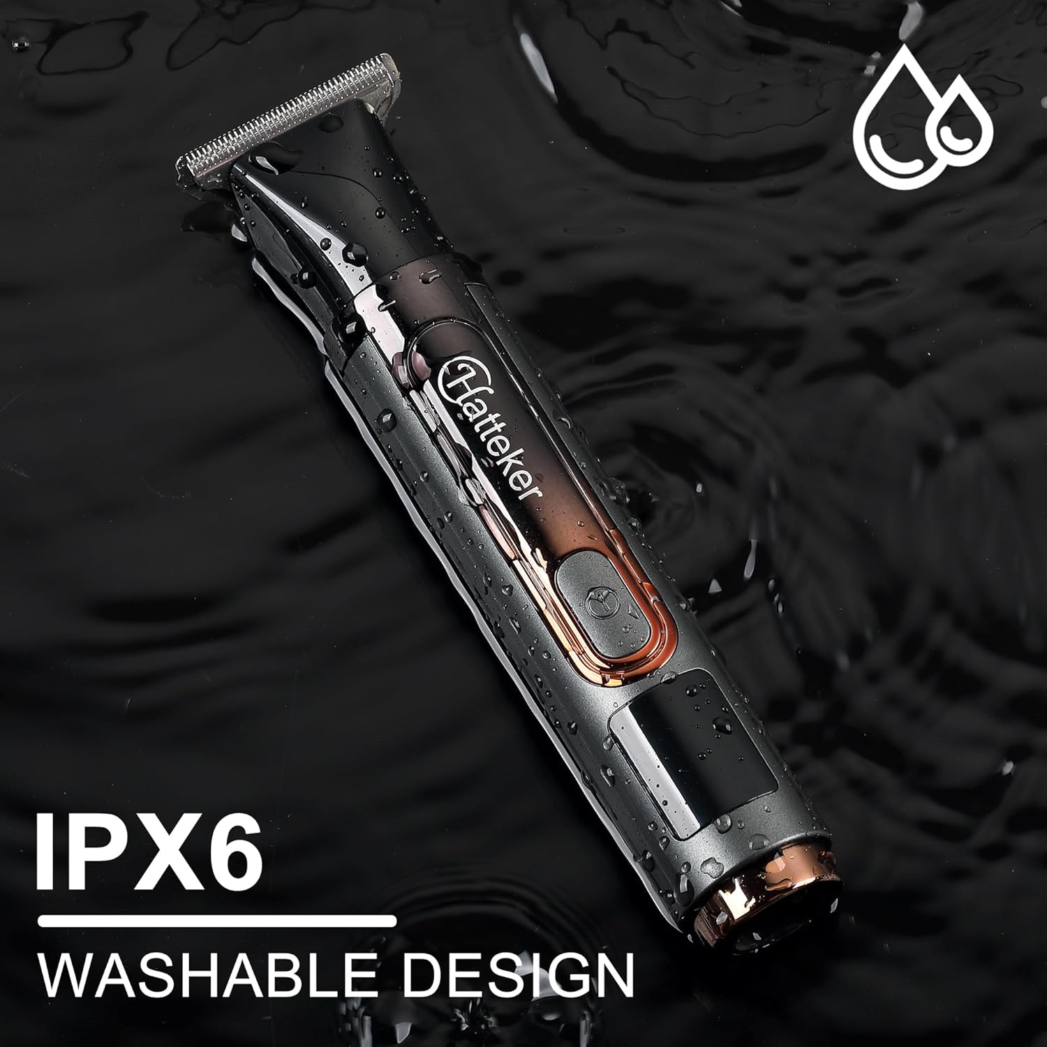 Hatteker Men'S Back Razor Body Trimmer Electric Body Groomer Face Arm Chin Beard Trimmer Cordless Hair Trimmer with Adjustable Extension Trade Waterproof image number 5