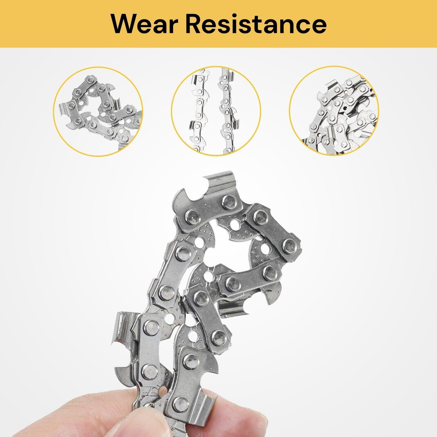 Spendeal [3 Pack] 12 Inch Mini Chainsaw Chain, Replacement Chains for Cordless Electric Portable Mini Chainsaw, Guide Saw Chain for Wood Branch Cutting Mini Chainsaws image number 4