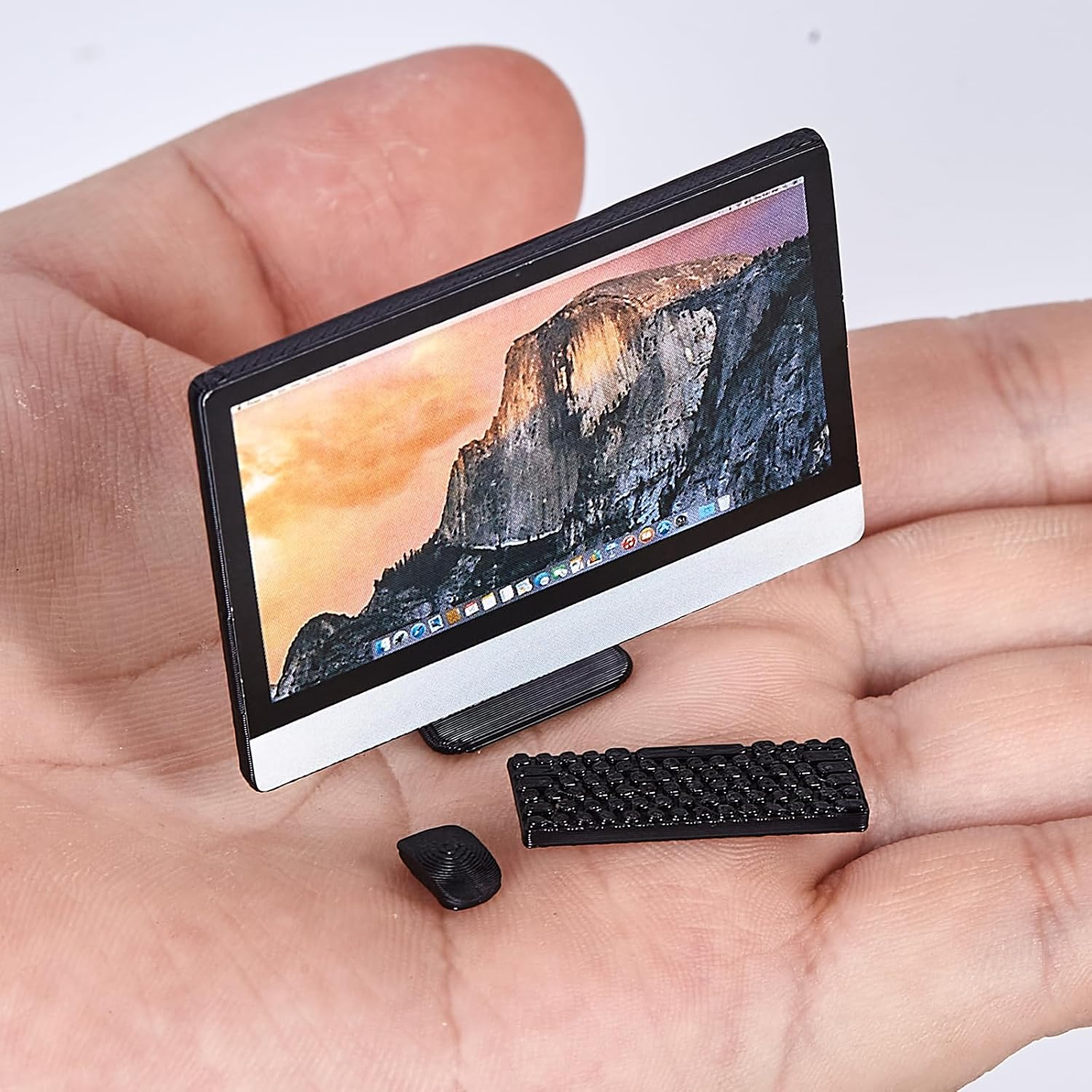 3 Pcs Dollhouse Furniture Accessories Miniature, 1:12 Scale Simulation Metal Laptop Tablet Smart Phone Stuff Doll House Mini Play Set Accessories (Pink)