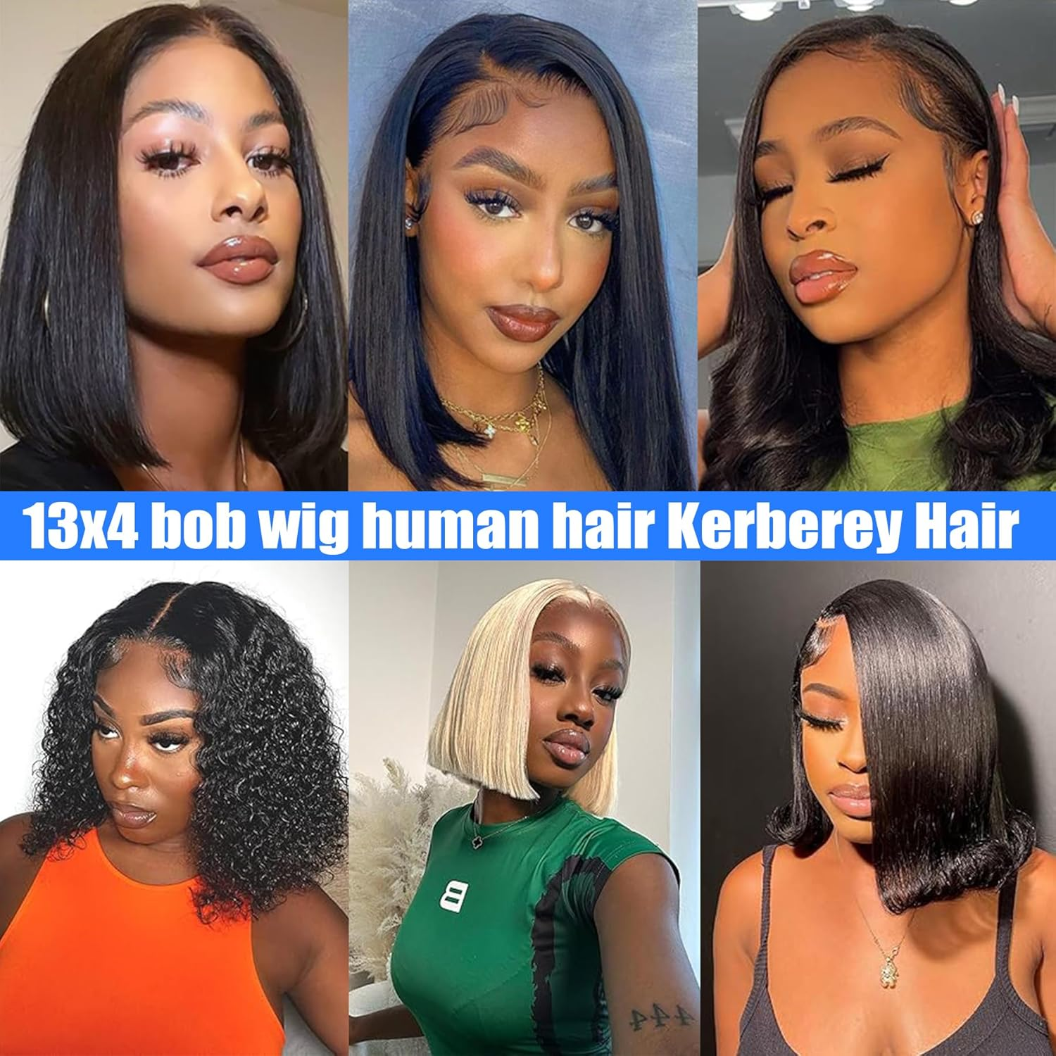 Chocolate Brown Women'S Natural Brazilian 13X4 Lace Front Wig Human Hair Straight Brazilian Virgin Natural Straight Bob Lace Front Wig 16 Inch image number 3