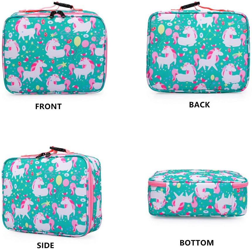 NICE CHOICE Preschool Backpack Kindergarten Elementary School Toddler Backpacks with Lunch Bag Pencil Case Set, Cute Unicorn Set, 15Inch, Modern
