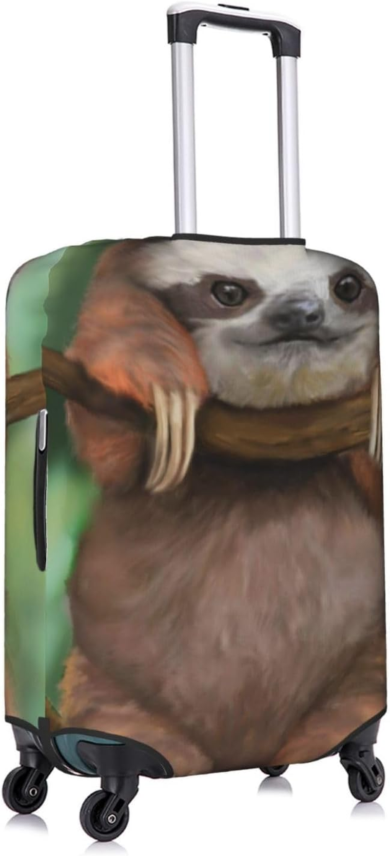 Obabo Serene Coastal Travel Luggage Cover,Washable Suitcase Cover Protector Anti-Scratch Suitcase Cover Fits 18-32 In, Sloth, S image number 2