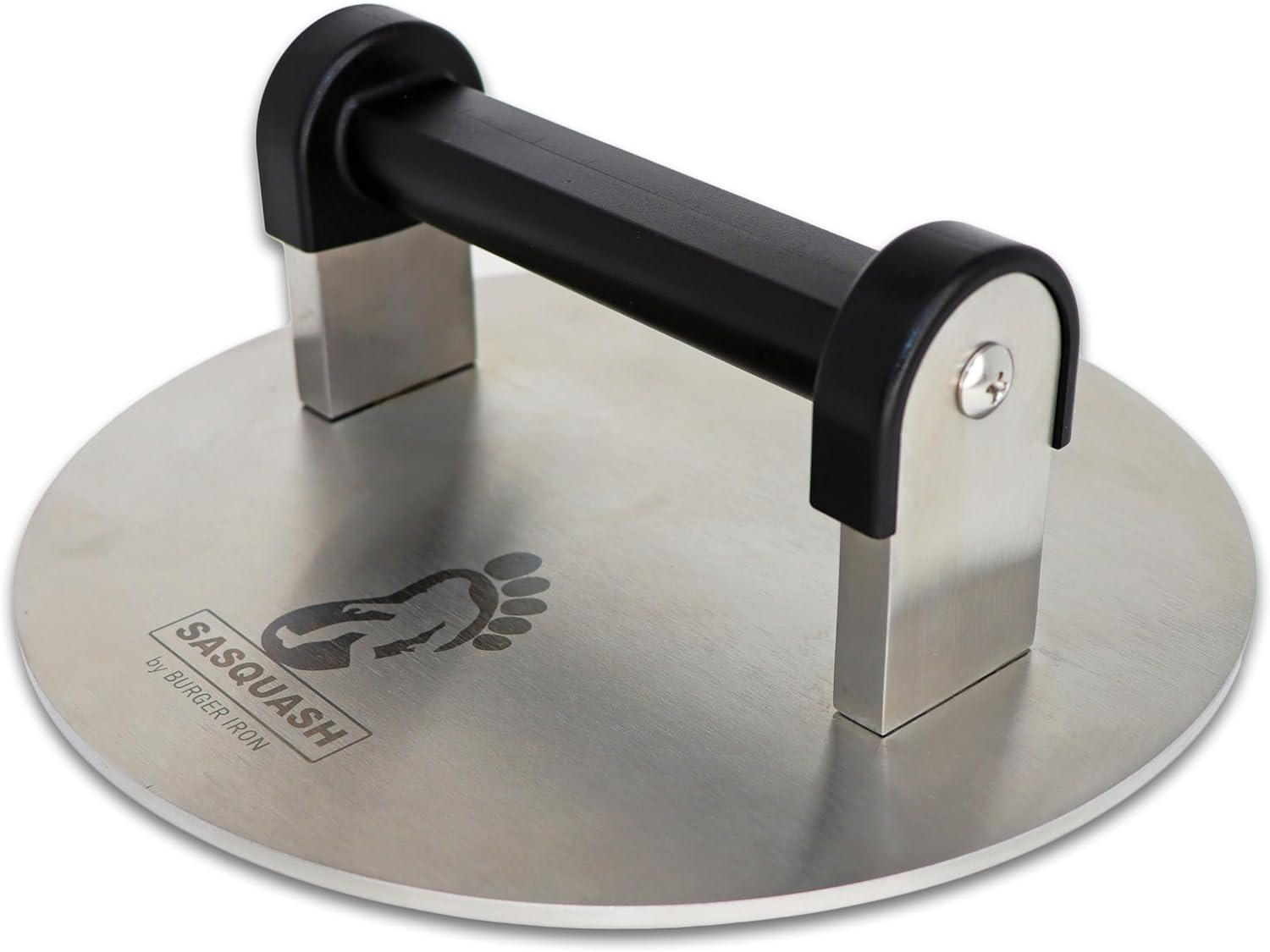 The Sasquash - Bigfoot Burger Smasher - Professional Grade Burger Press - Monster 8" Wide 3+ Pound Welded Stainless Steel Smashed Burger Grill Tool, Blackstone Griddle Steak Weight and Flat Top Press image number 2
