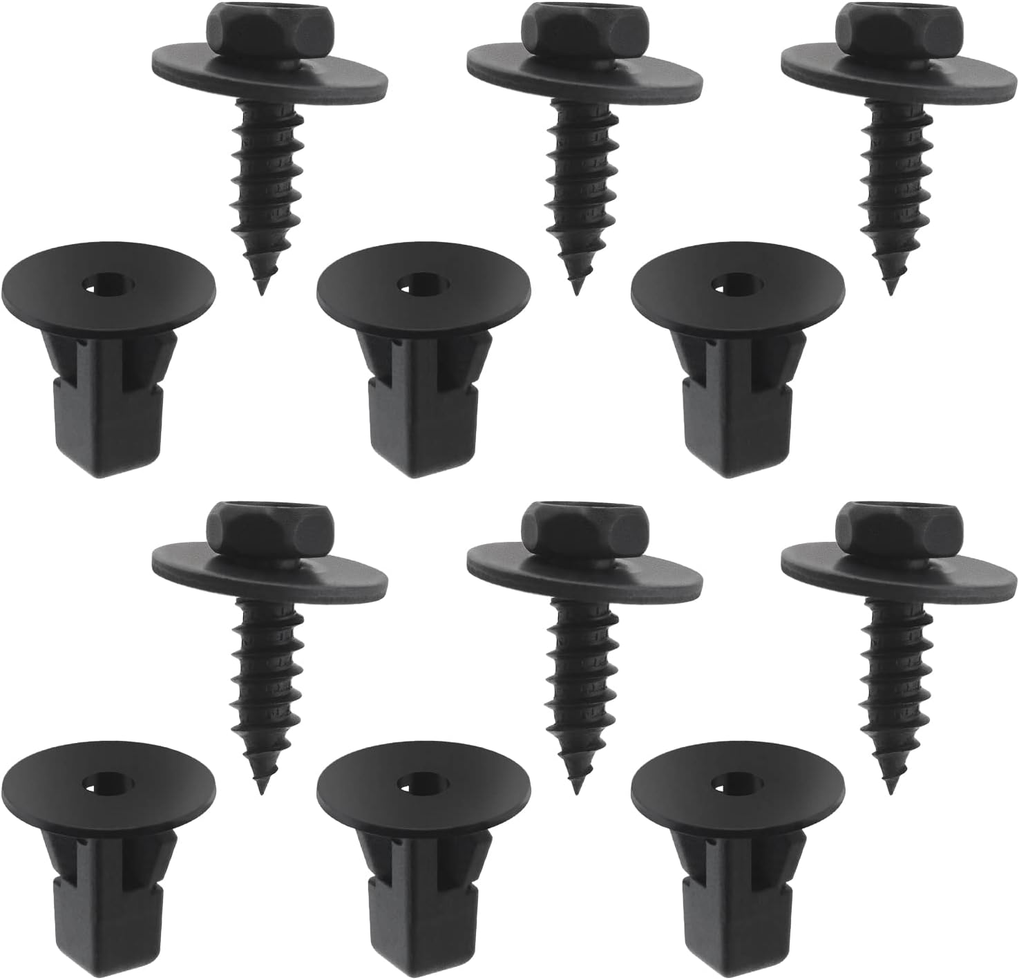 SING F LTD 6 Sets Wheel Arch Splash Guard under Tray Screws Moulding Clips Grommet Compatible with Lexus 90159A0010 Automotive Replacement Parts image number 4