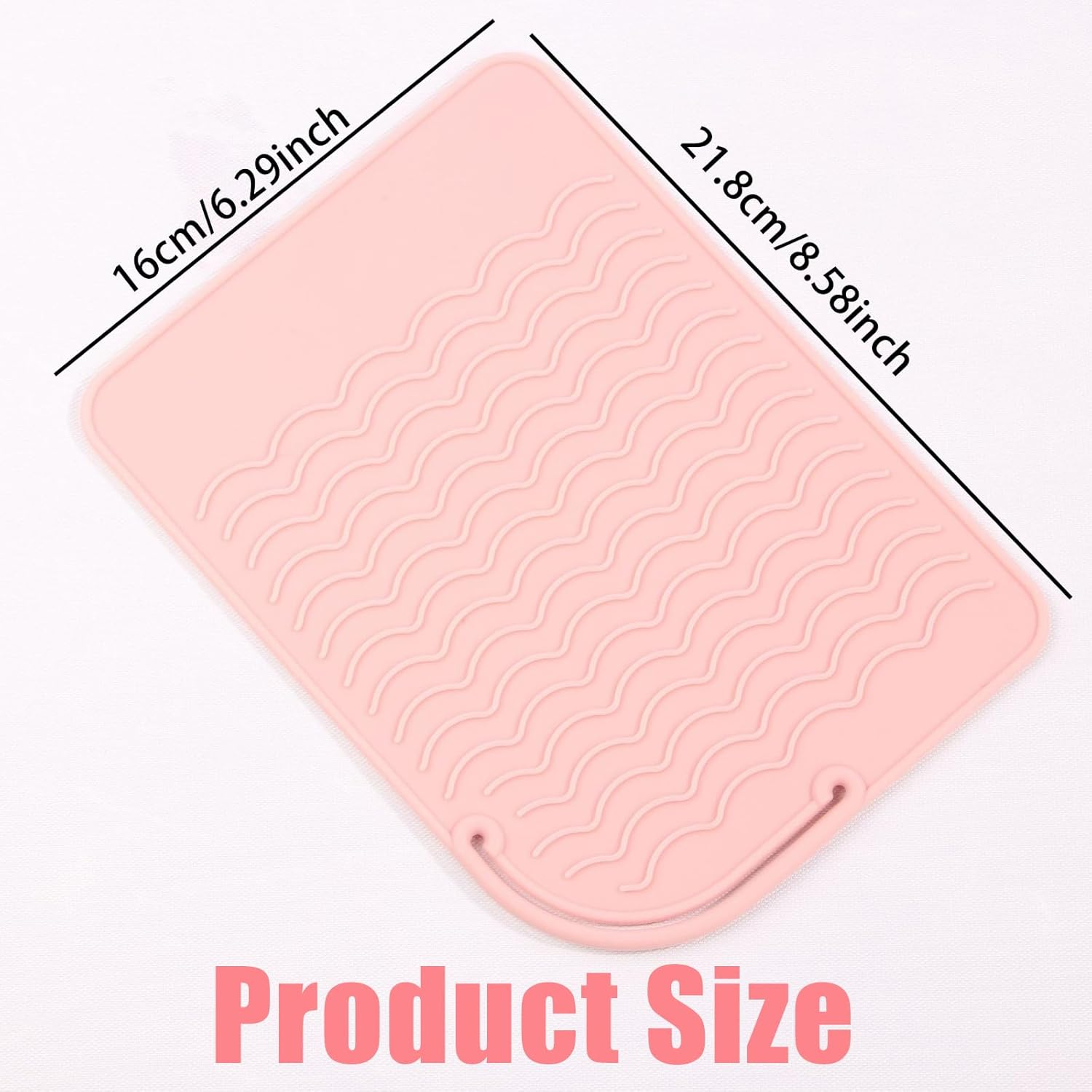 2 Pieces Heat-Resistant Mat for Curling Irons, Heat-Resistant Silicone Mat Curling Iron, Heat-Resistant Mat for Hair Straighteners, for Straightening Combs, Curling Irons, Hair Straighteners, Hair image number 1