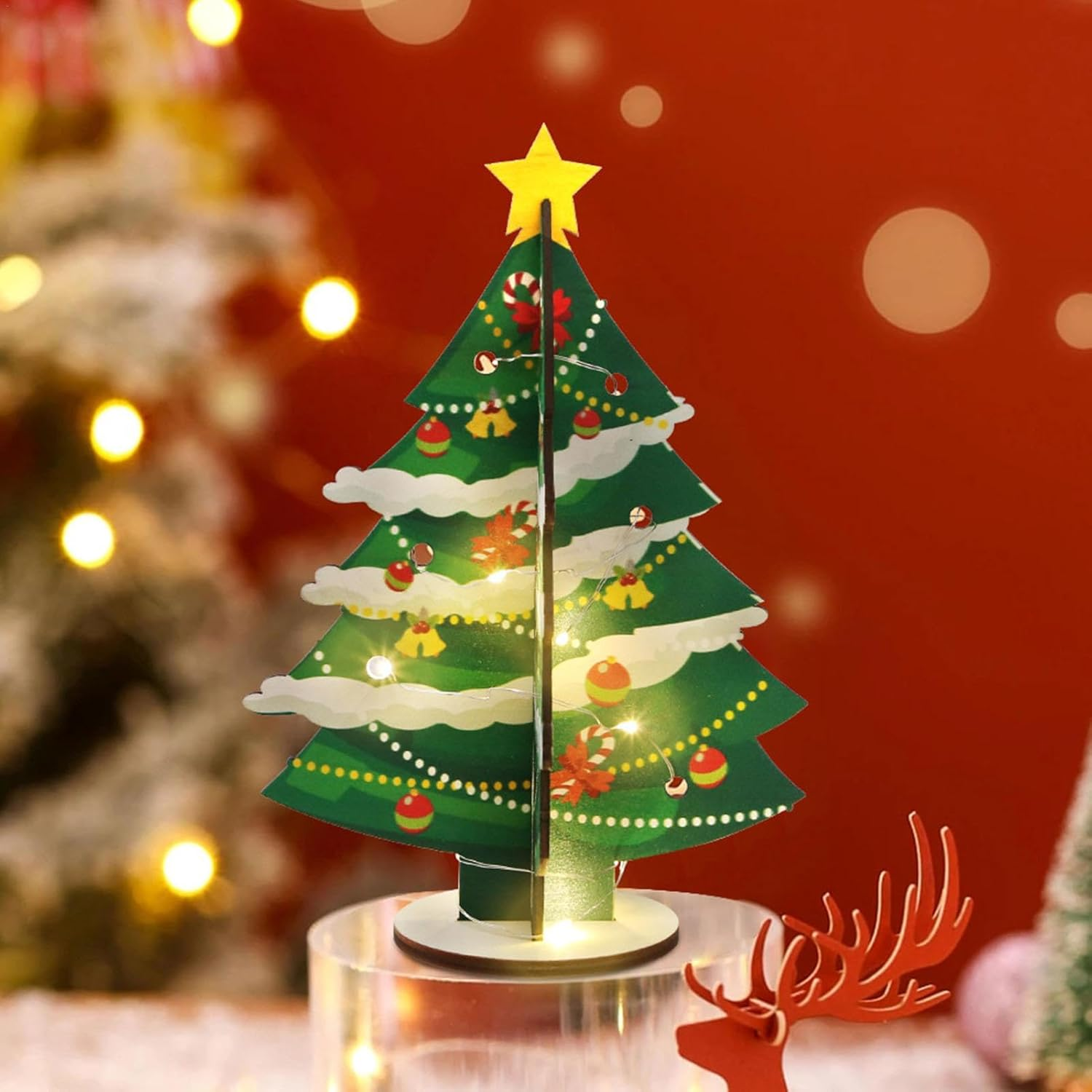 Wooden Christmas Tree Decoration, Wooden Christmas Trees, Wooden Christmas Tree Table Decoration, Rustic Christmas Tree Farm Table Decor for Christmas Parties