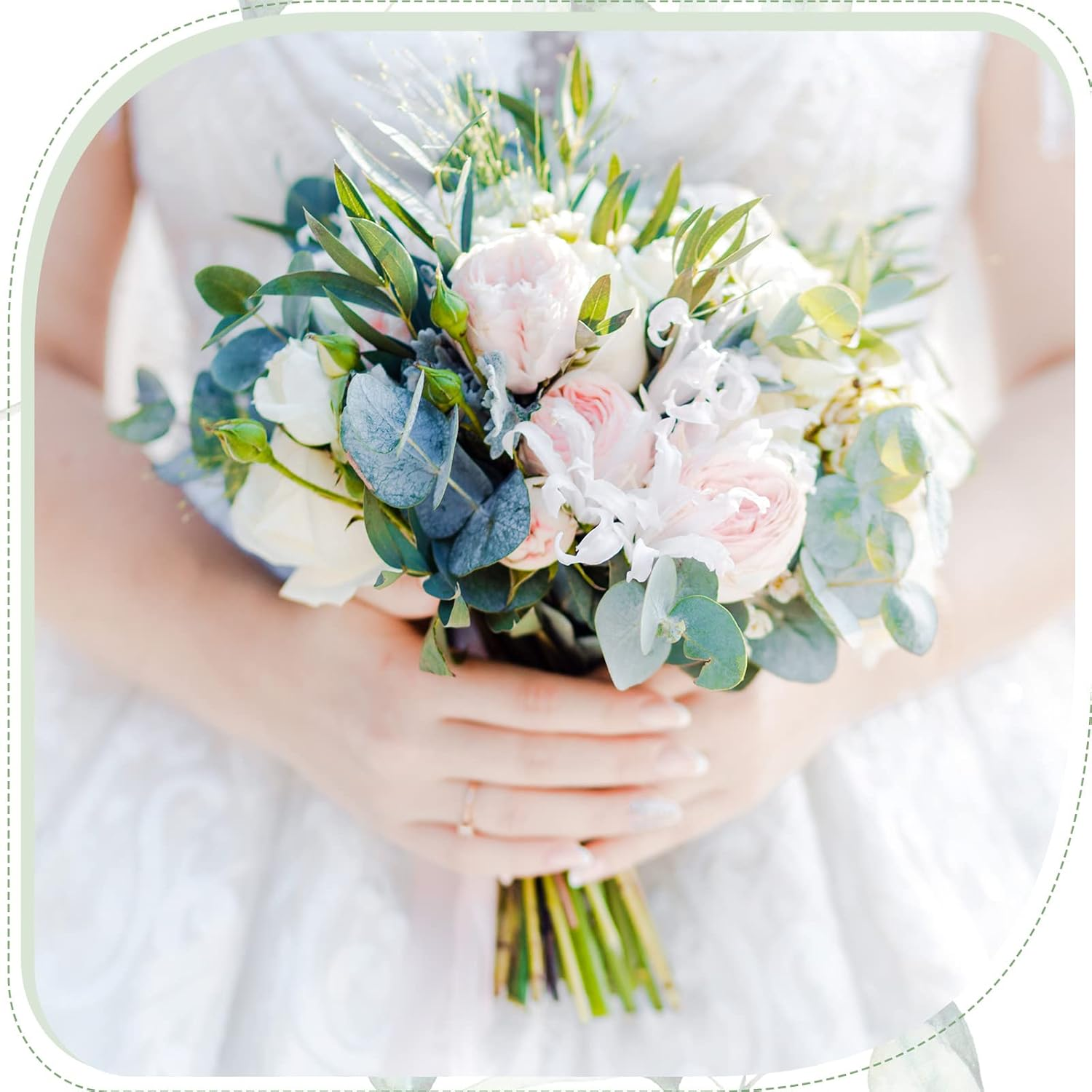 90 Pcs 3 Kinds Mixed Eucalyptus Leaves Stems Bulk Artificial Silver Dollar Eucalyptus Leaves Picks Dried Eucalyptus Bundle Faux Spray for Wedding Vase Bouquet Floral Arrangement Decor (Green) - 90, Orange image number 4