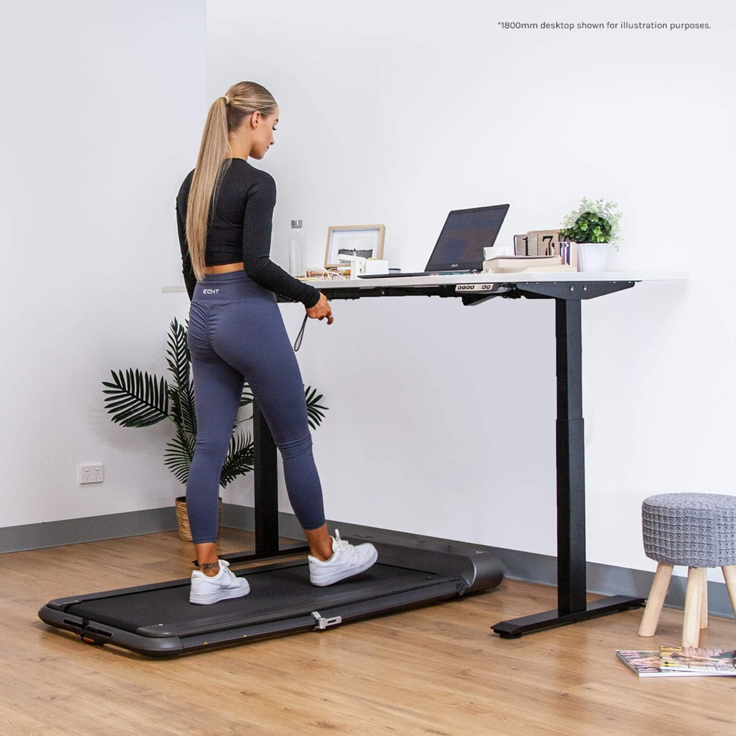 Lifespan Fitness Ergodesk Automatic Standing Desk, 150 Cm Length, White/Black image number 3
