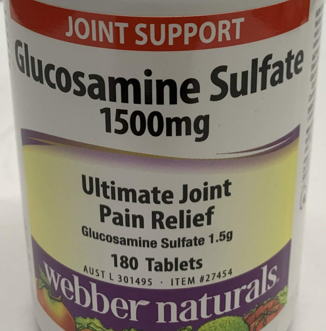 Webber Naturals Glucosamine Sulfate 1500Mg 180 Tablets Ultimate Joint Pain Relief image number 4
