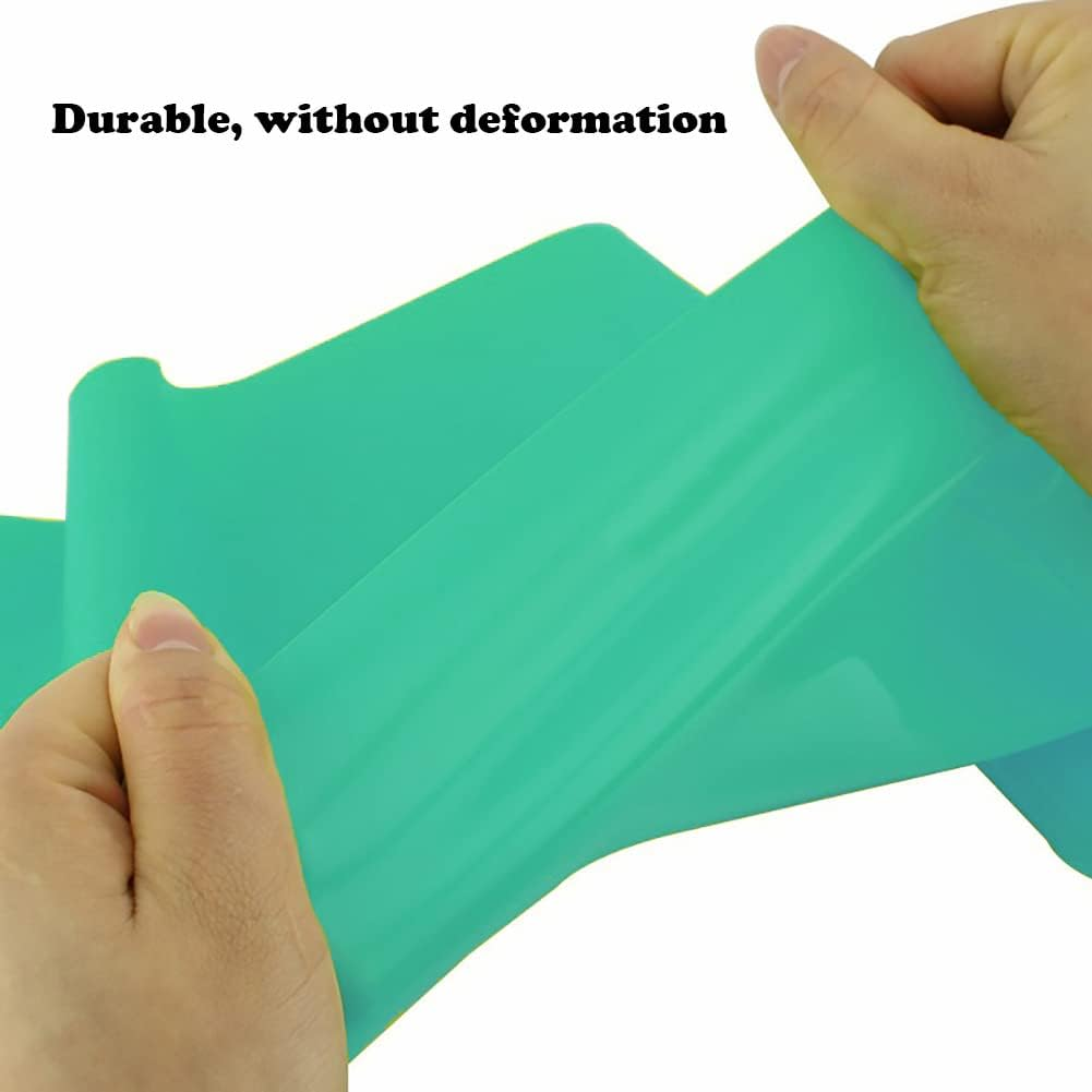 Love Dream Silicone Pet Feeding Mat, Waterproof Dog Cat Bowl Mat, Raised Edges to Prevent Spills, Easy Clean Nonslip Dogs and Cats Placemat Tray to Stop Food and Water Bowl Messes on Floor (Green) - Blue image number 5