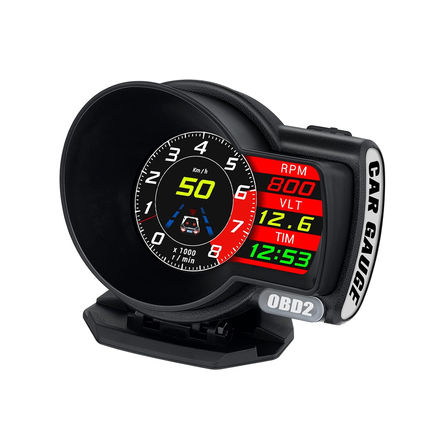 Wiiyii Car HUD Head up Display F8 Plus, OBD+GPS Gauge, Works for All Cars, Your Private Vehicle Inspection Assistant image number 5