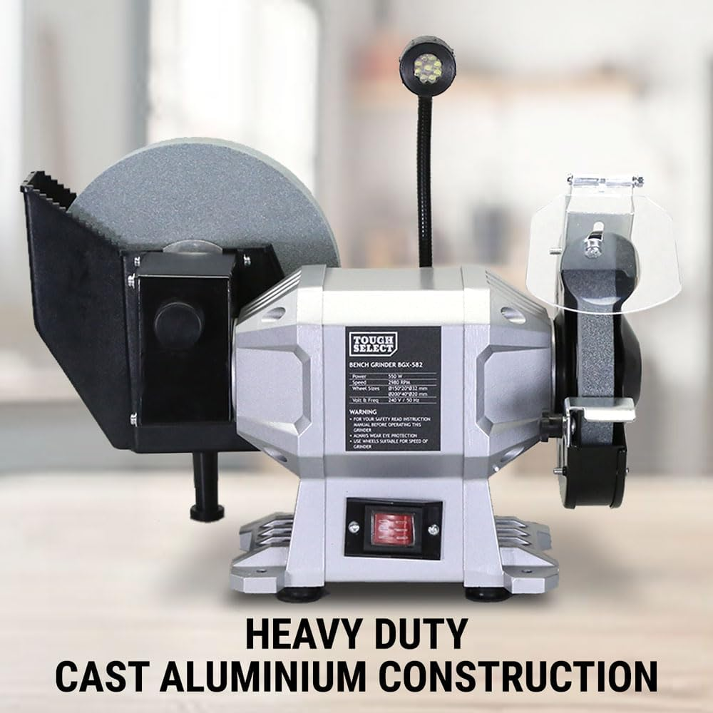 8"/6" Wet & Dry Bench Grinder 550W Industrial Sharpener 200/150Mm Grinding Tool image number 2