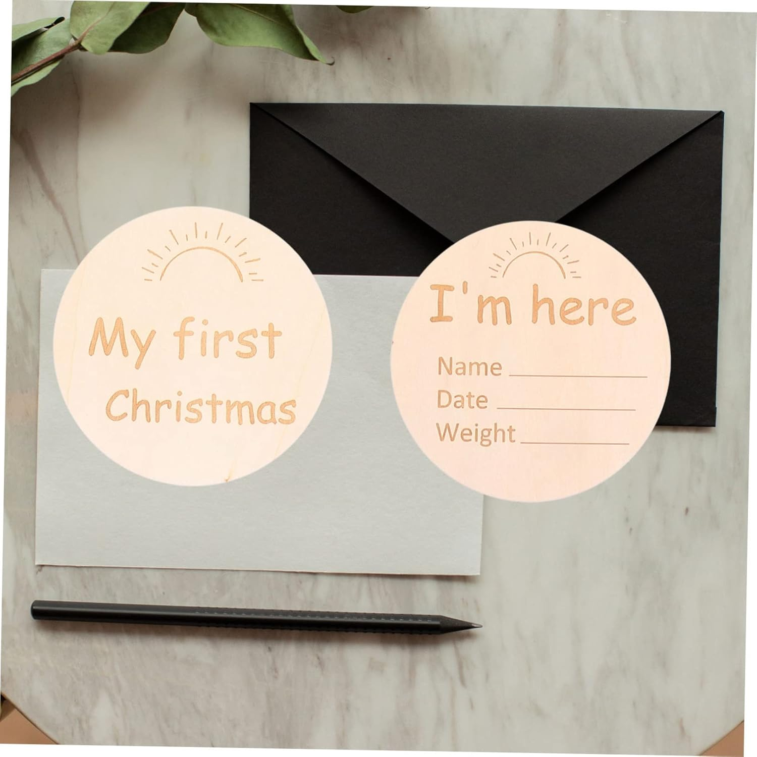 BESPORTBLE Wood Baby Monthly Growth Recording Cards for Newborns, Double-Sided Rainbow Design, Photography Props for Baby Shower, 13Pcs Set, Milestone Tracking for Infant Development image number 4