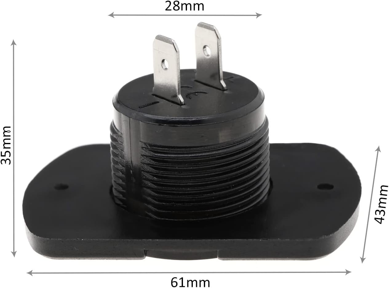 Ecsing 12V LED Digital Voltmeter Waterproof Voltage Gauge Meter Battery Tester with LED Light Digital Screen Display Panel for Marine Car Motorcycle Truck Boat image number 4