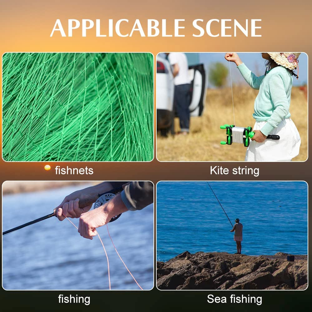 327 Yards (300M) Fishing Line, 4 Strands Stronger Multifilament PE Braid Wire, Braided Fishing Line Abrasion Resistant Superline Zero Stretch, 0.3Mm Diameter, 40IB image number 1