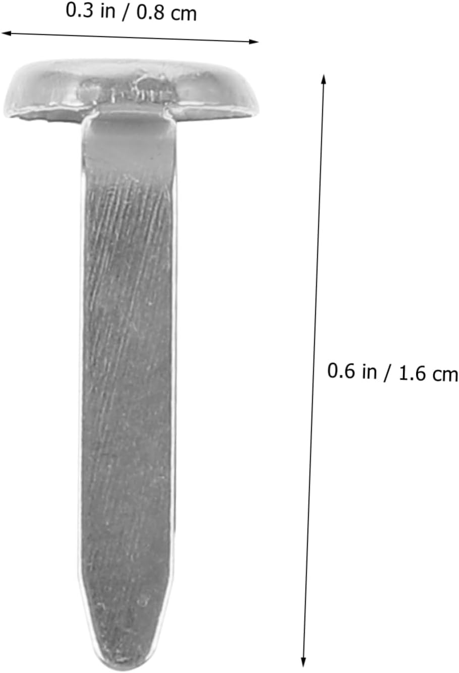 LALAFINA 50Pcs Double-Leg Brads Metal Fasteners for Crafts Scrapbooking and Handicrafts Easy to Use Decorative Nails for Boys and Girls and Adults image number 6