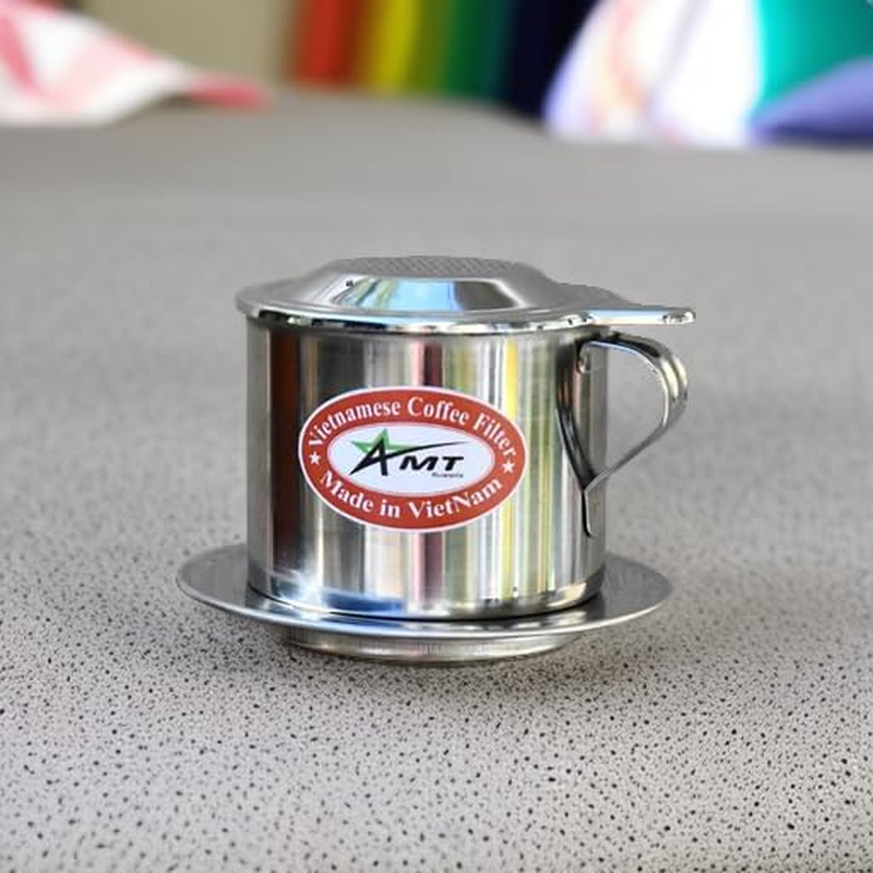 AMT 9.5 Oz Coffee Maker, Phin Filter, Screw down Coffee Dripper for Vietnamese Style Coffee at Home or Office image number 5