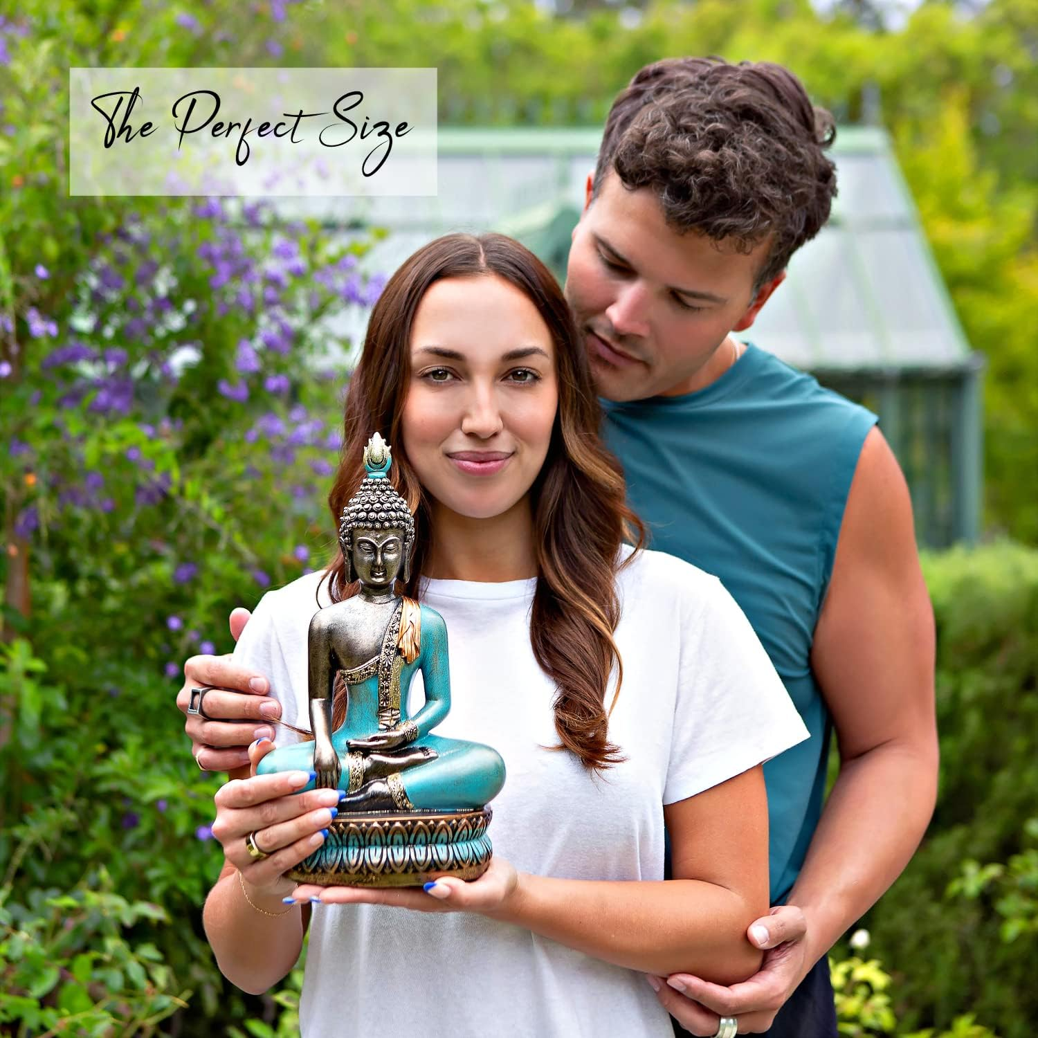 25DOL Buddha Statues for Home. 12.5" Buddha Statue (The Moment of Enlightenment). Collectibles and Figurines, Meditation Decor, Spiritual Living Room Decor, Yoga Zen Decor, Hindu and East Asian D&eacute;cor image number 1