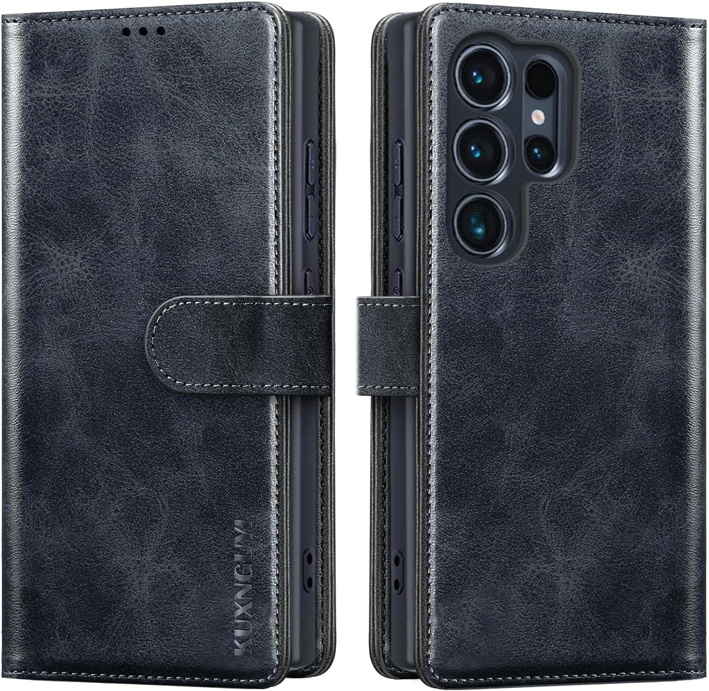 For Samsung Galaxy S25 Ultra Wallet Case with Credit Card Holder,Magnetic Flip PU Leather 25Ultra 5G S25Ultra Protective Cover Women Men for Samsung S25 Ultra Phone Case, Black image number 5