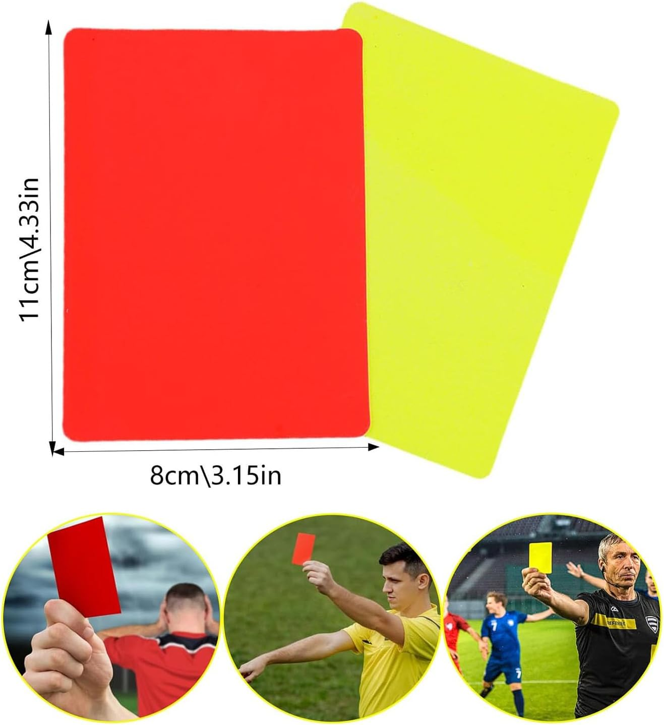 Paifeancodill Football Referee Card,Soccer Warning Cards 2Pcs Disciplinary Cards Yellow and Red Card Football Referee Red and Yellow Card of Football Referee Tool for Football Matches for Competition