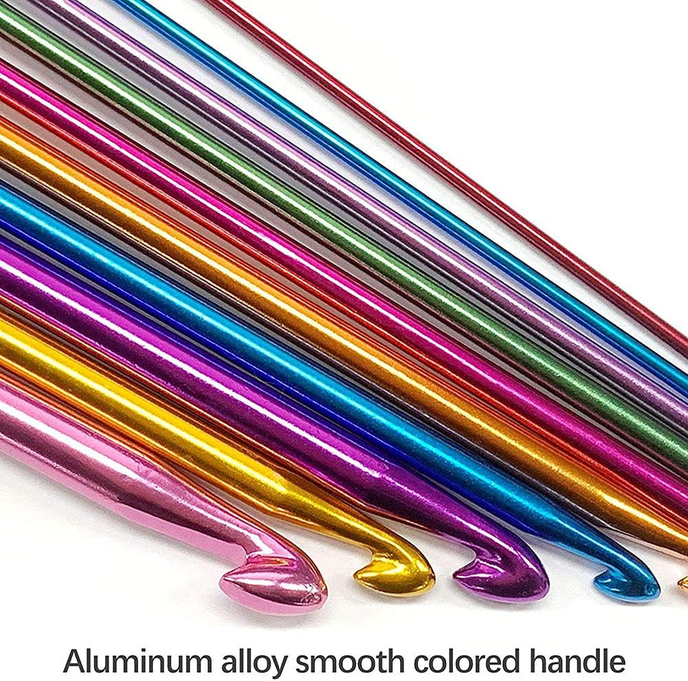 23Pcs Tunisian Crochet Hook Set Include Plastic Cable Afghan Crochet Hook and Tunisian Afghan Aluminum Knitting Needles image number 2