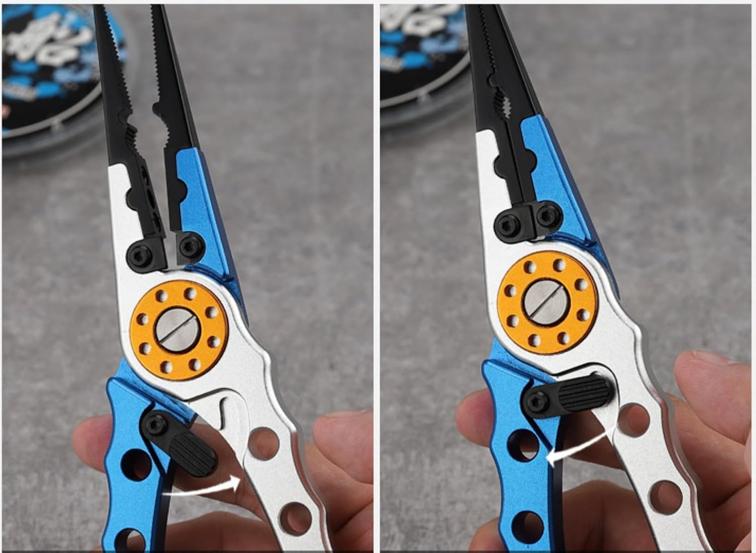 YAOYAOLING Stainless Fishing Pliers,Needle Nose Fishing Pliers,Braided Fishing Line Cutting and Split Ring with Coiled Lanyard and Sheath image number 5