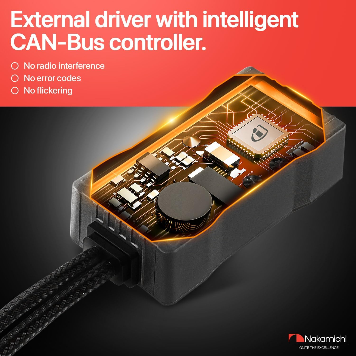 Nakamichi GR870 Series D2 D4 LED Light Bulbs for Replacement, 31,000 Lumens 200W per Set, Super Bright Cool White, Plug and Play, High & Low Beam, Pack of 2, 6000K, D2 D4 D2S D2R D4S D4R image number 4