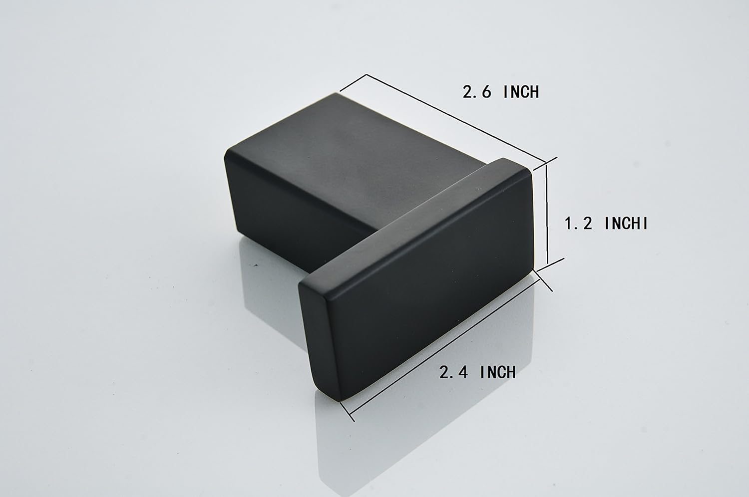 Klabb HBB-40 Square Type SUS 304 Stainless Steel Coat Hook Single Towel/Robe Clothes Hook for Bath Kitchen Garage Heavy Duty Contemporary Square Style Wall Mounted, Matte Black image number 4