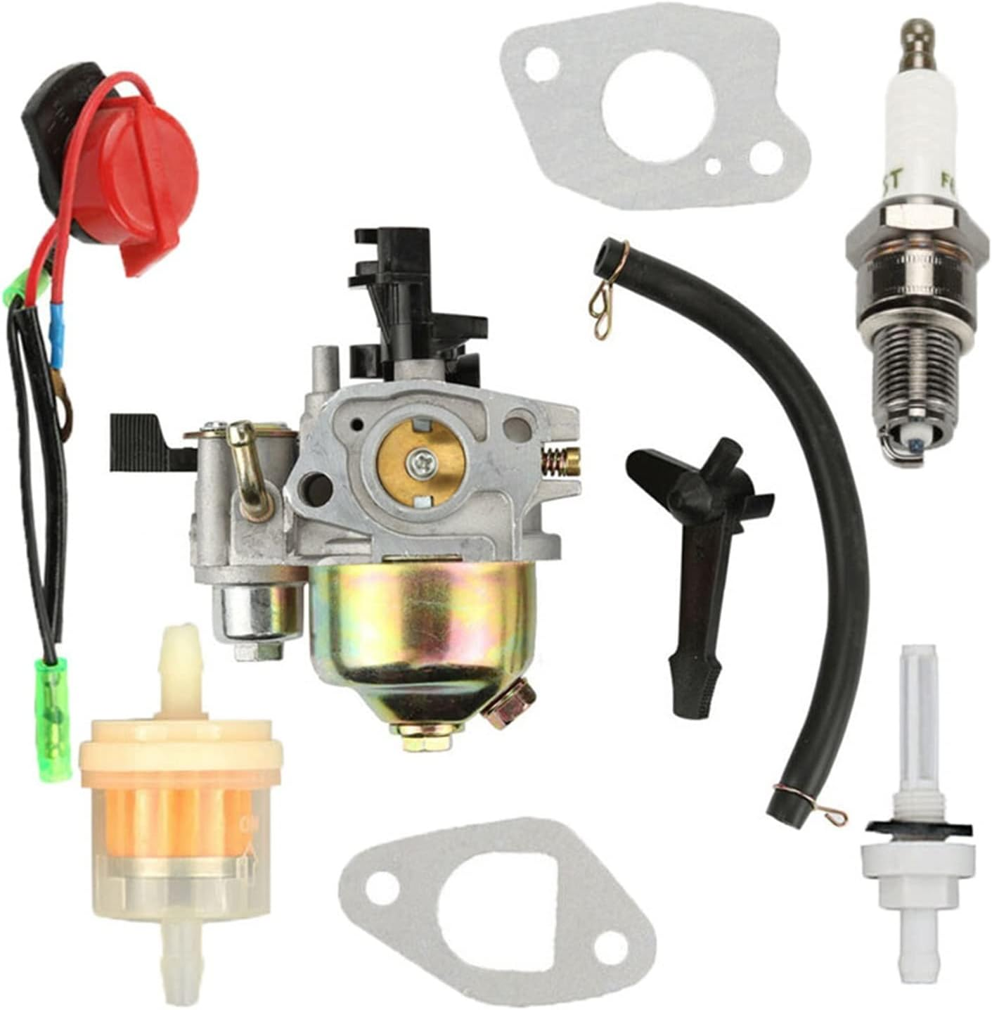 LESANGBAIHUODIAN Carburetor Carb Replacement Accessories Kit Fit for Troy-Bilt 21C-65M1011 21C-65M1066 Super Bronco CRT Tiller Carburetor Parts image number 1
