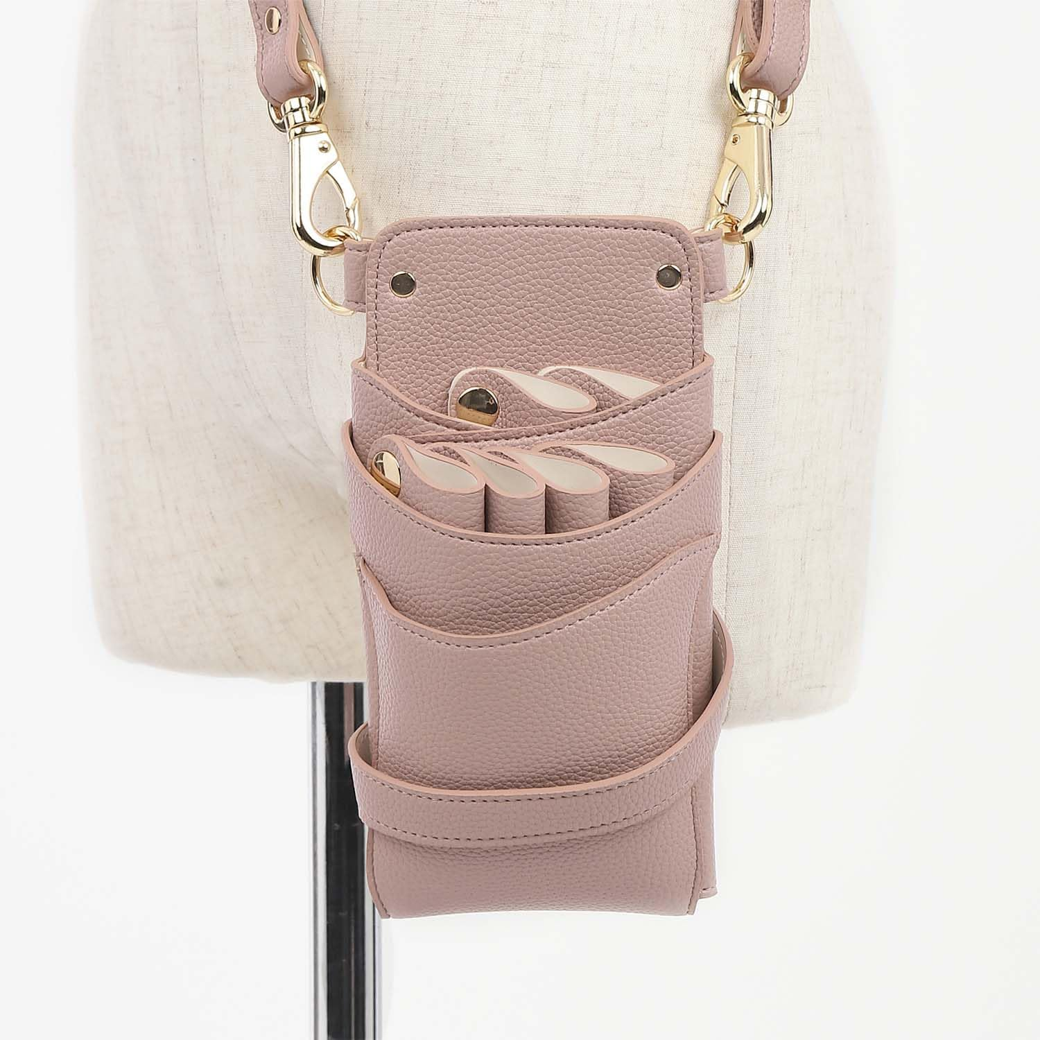 Deeds S-433 Scissor Case, Sienna, Pink (Grain Material) image number 3